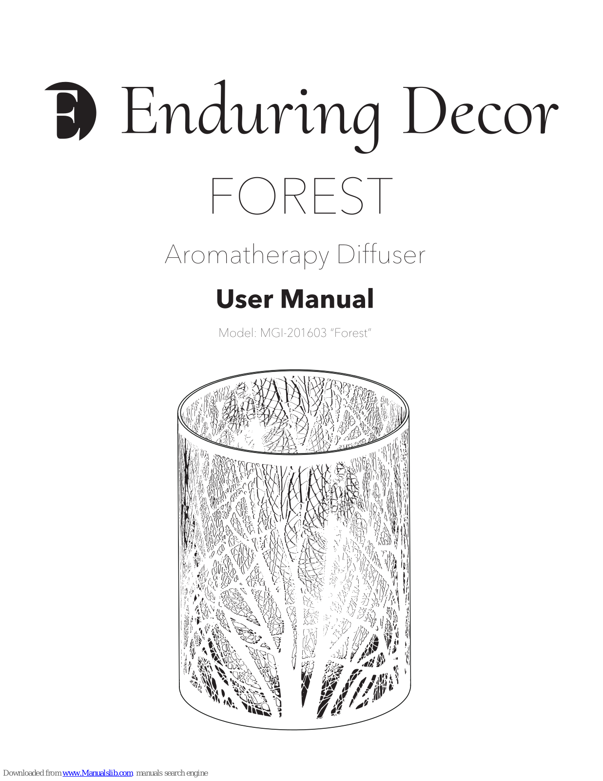 Enduring Decor FOREST, MG-201603 User Manual