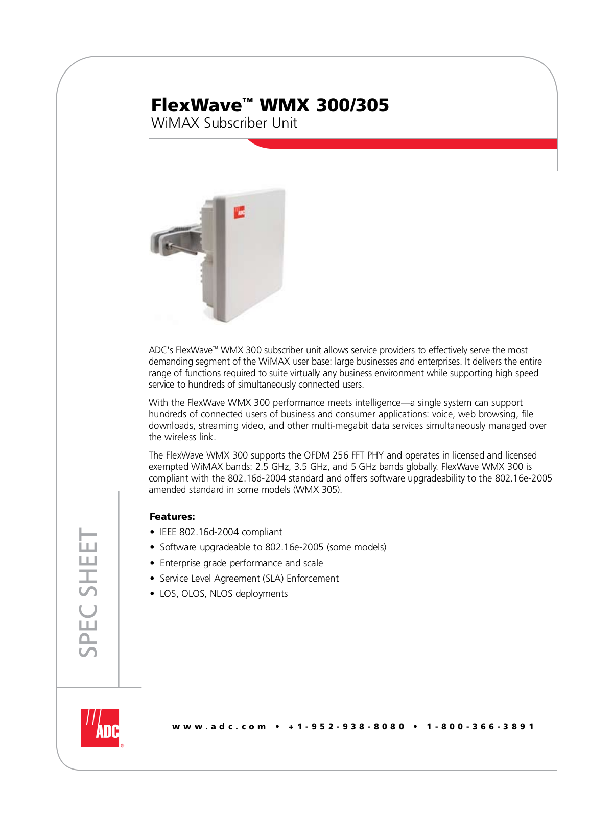 ADC WMX 300 User Manual