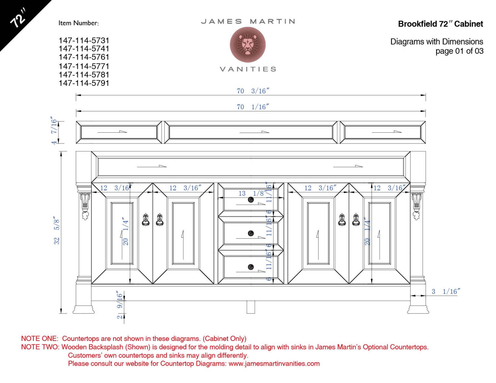 James Martin 14711457813AF, 14711457313AF, 14711457313CAR, 14711457413AF, 14711457413CAR Diagram