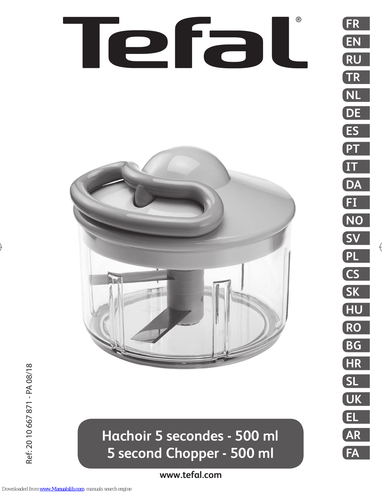 TEFAL 5 second Chopper User Manual - ManualMachine.com
