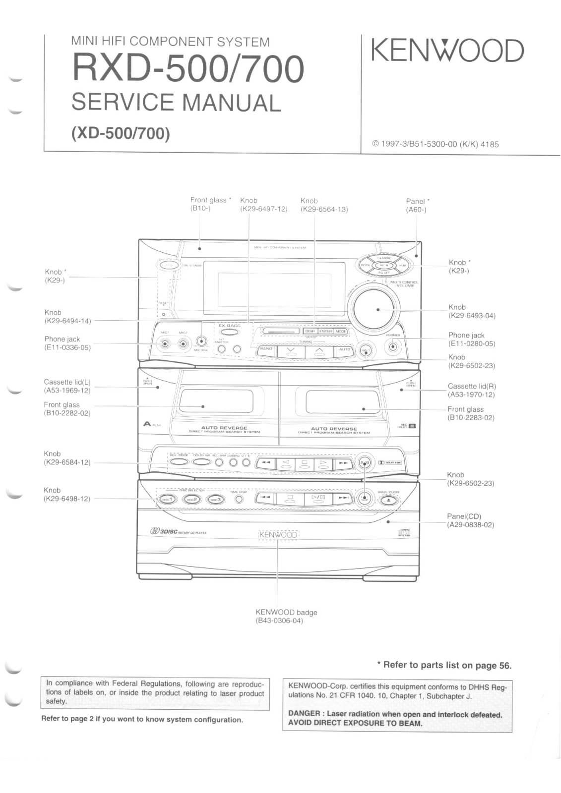 Kenwood RXD700 Service Manual