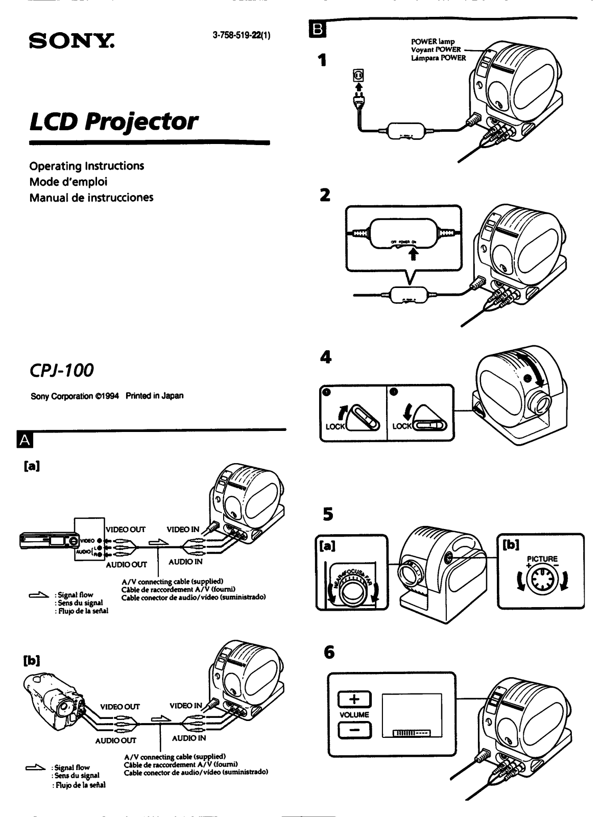 Sony CPJ-100 Owners manual