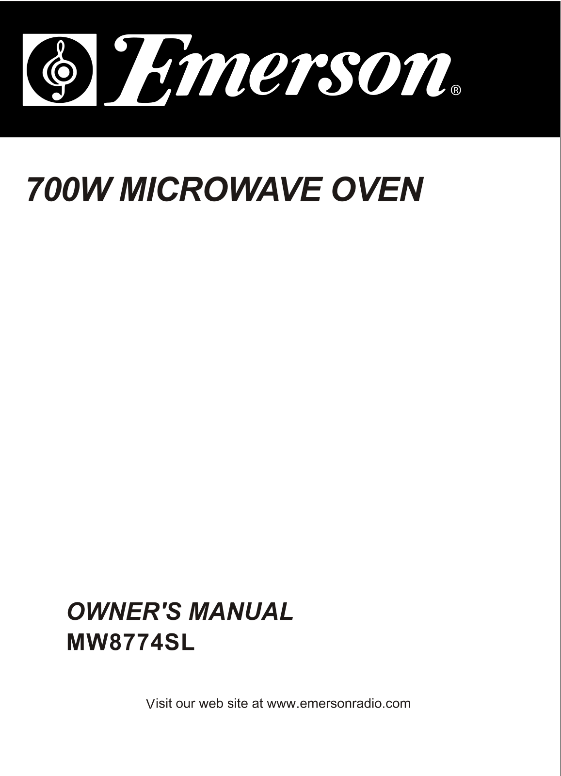 Emerson MW8774SL User Manual