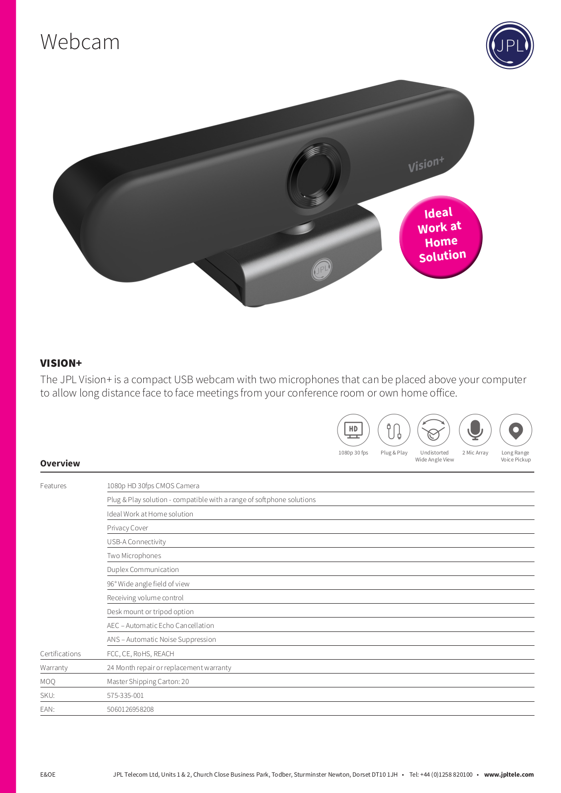 Ballicom 575-335-001 Product Data Sheet