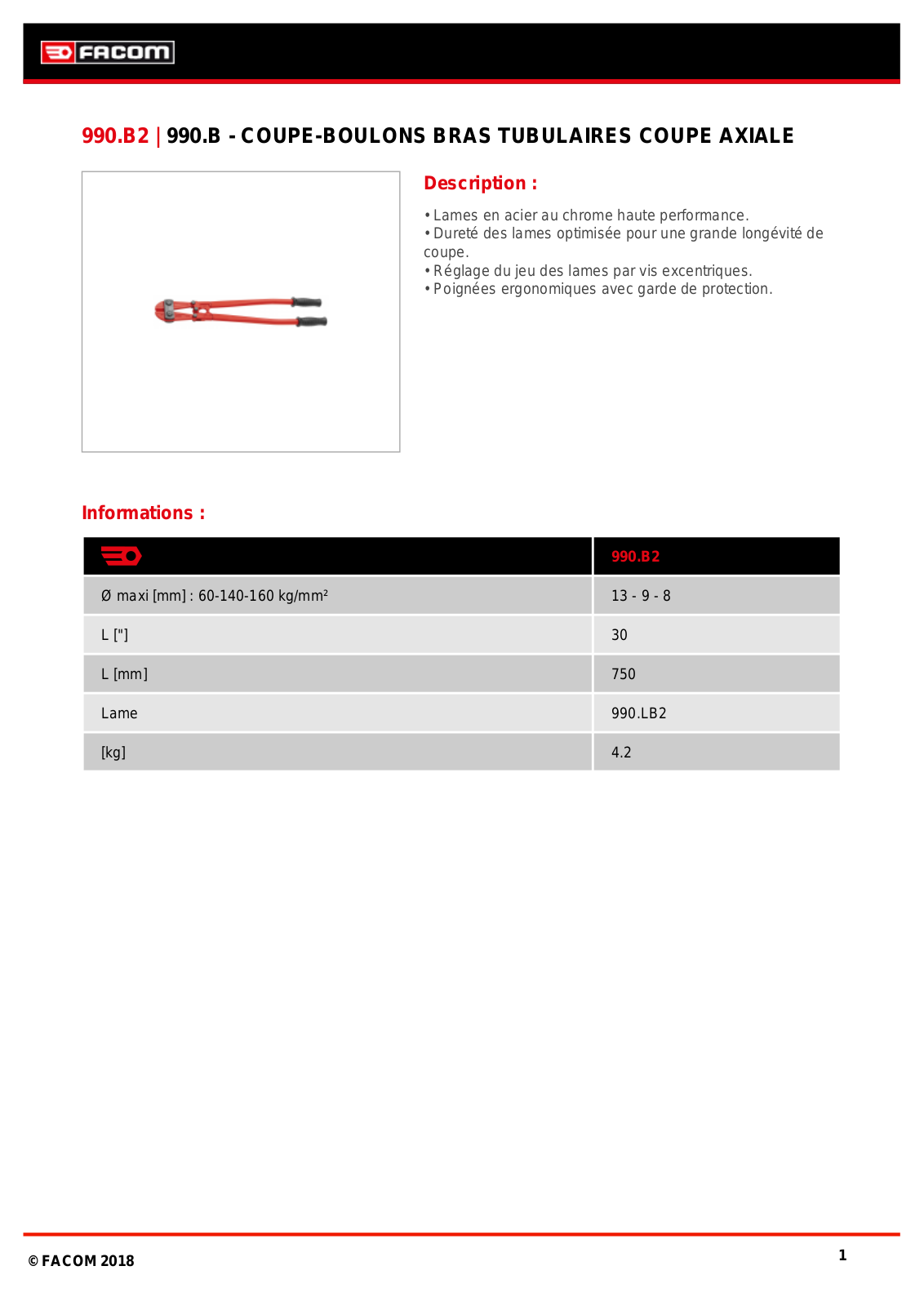 Facom 990.B2PF Specification - ManualMachine.com