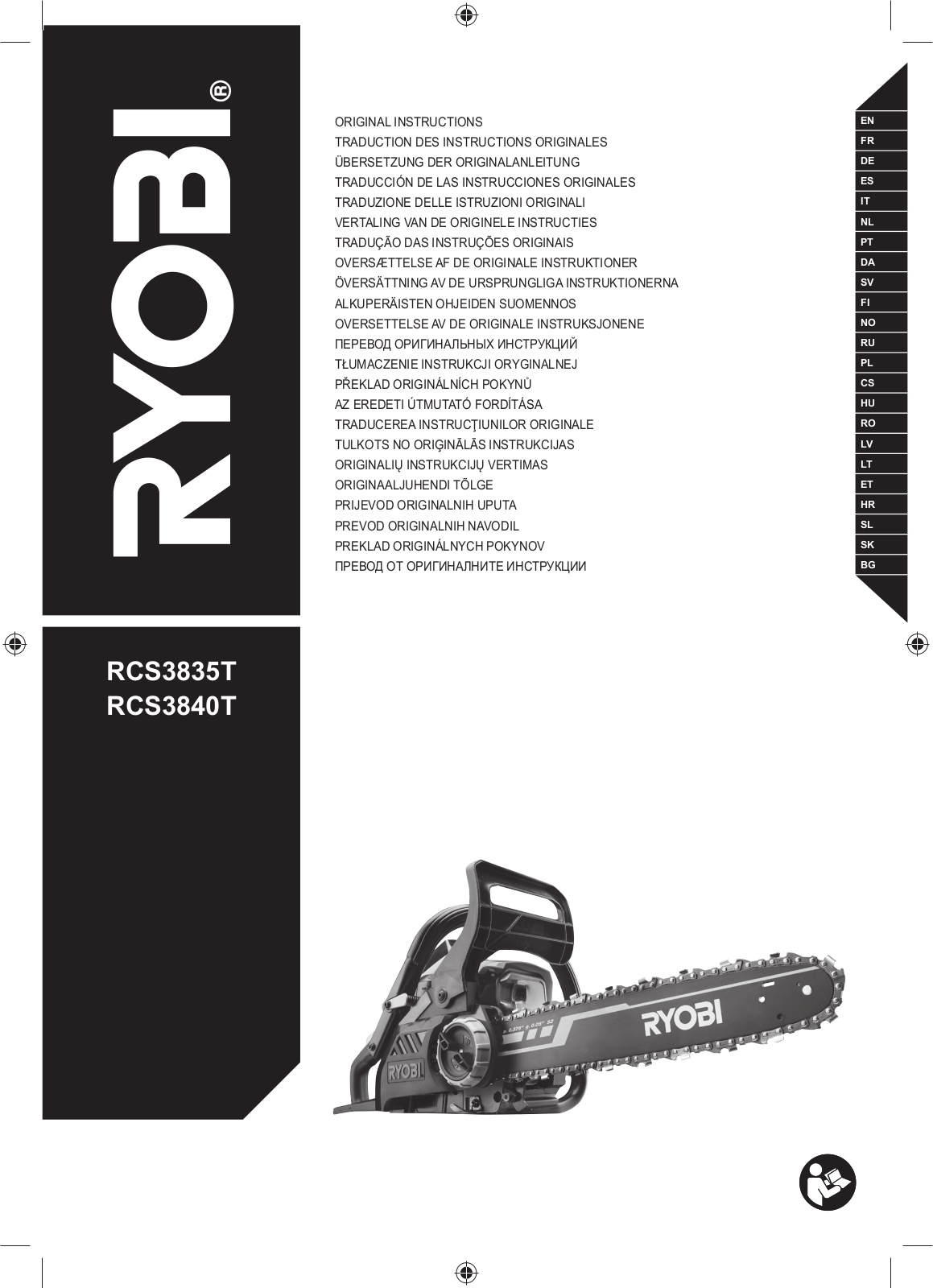 Ryobi RCS3840T Instruction manual