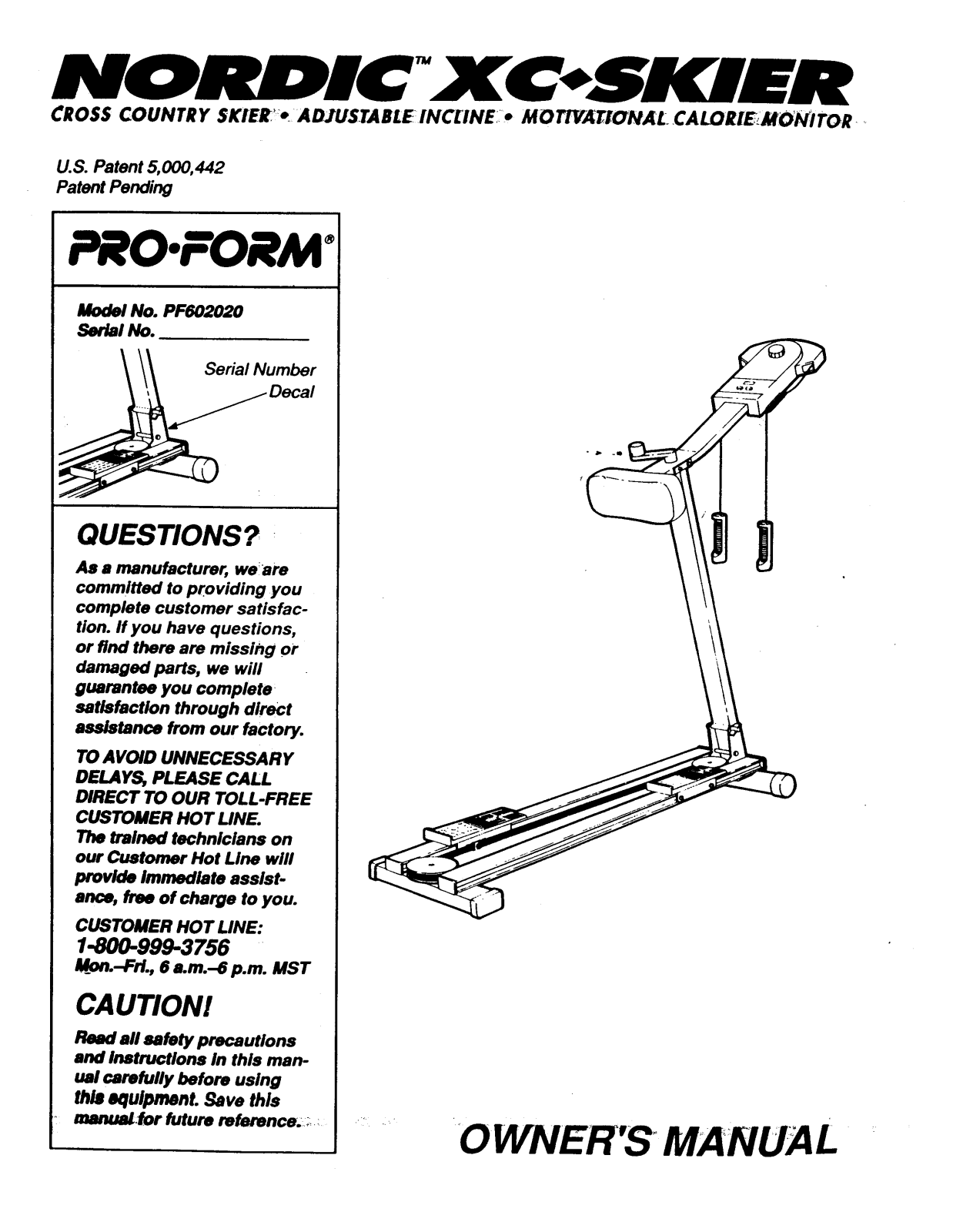 ProForm PF602020 User Manual