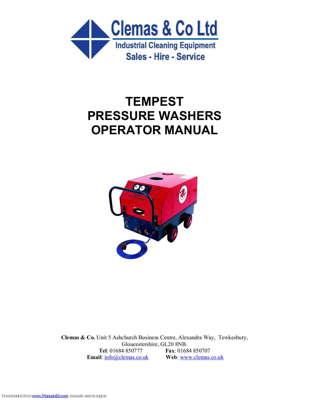 Clemas & Co TEMPEST Operator's Manual