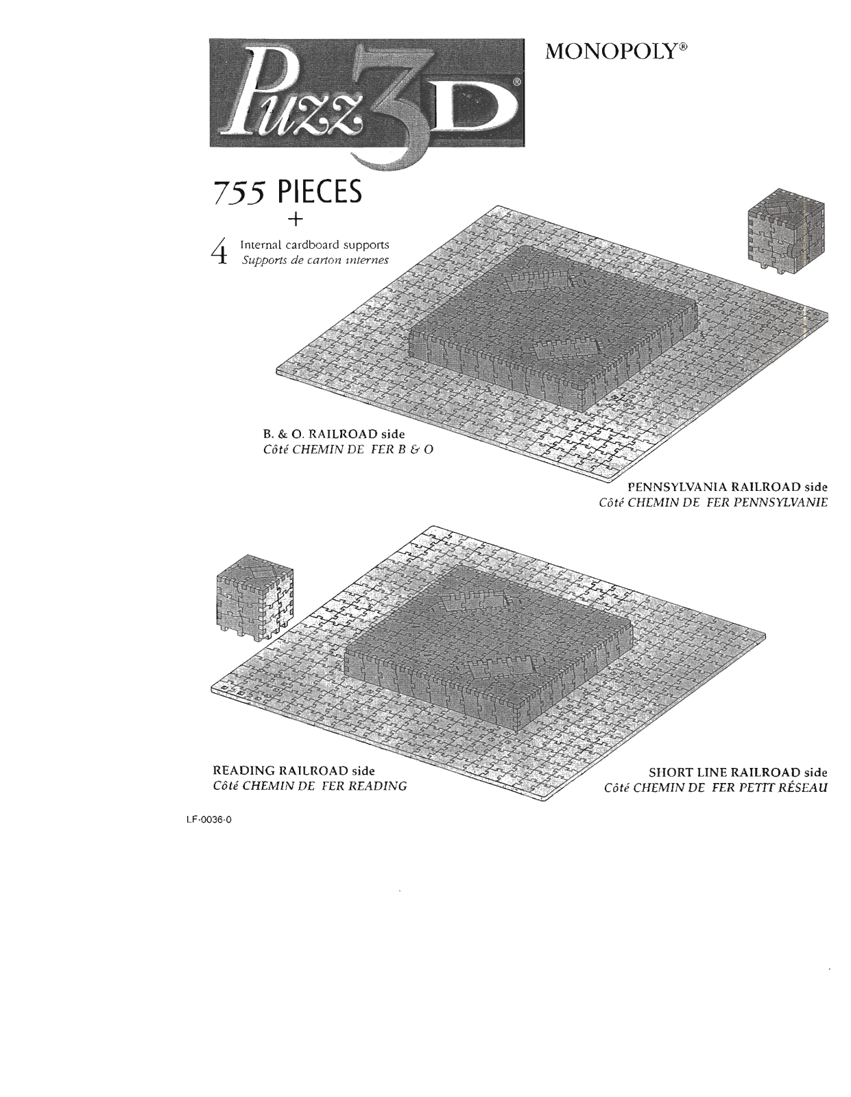 HASBRO Puzz 3D Monopoly User Manual