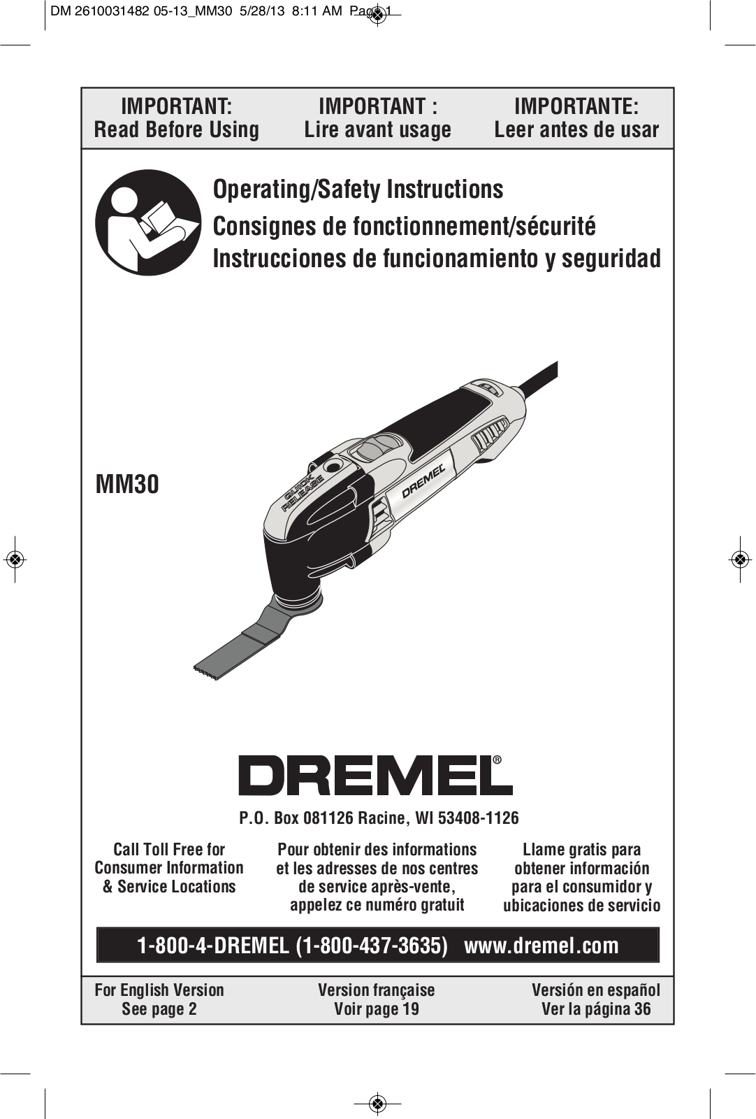 Dremel MM30 User Manual