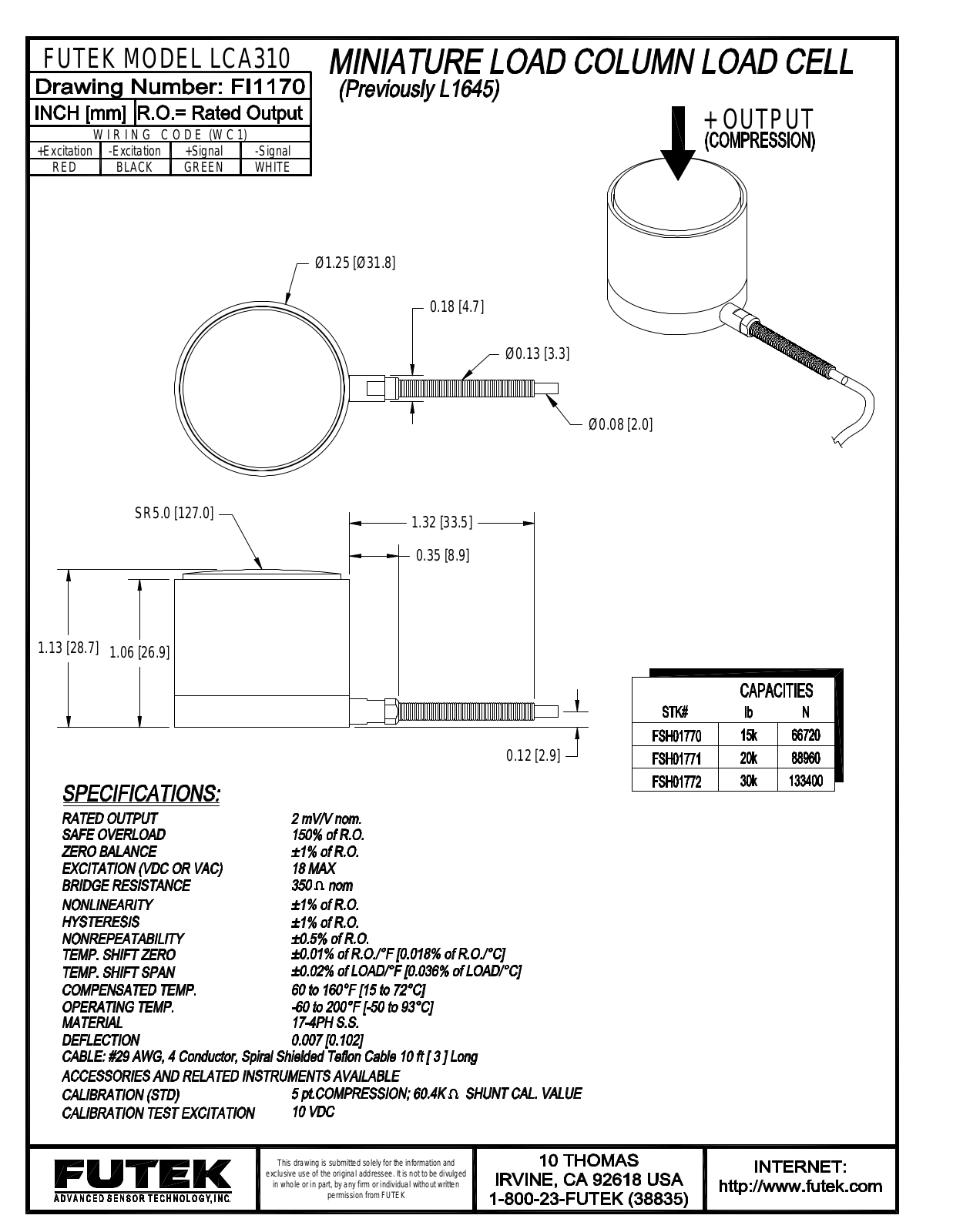 FUTEK LCA310 Service Manual