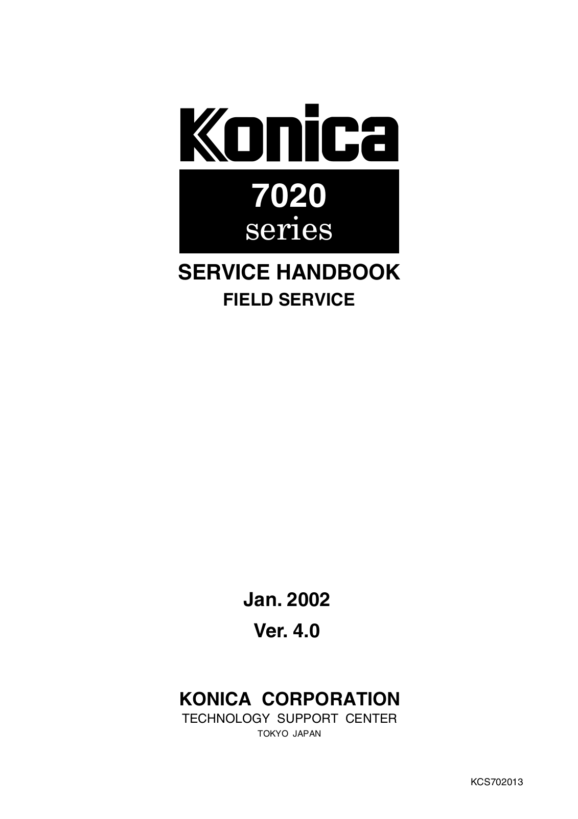 Konica 7022 UNIT EXPLANATION 7020fvfe