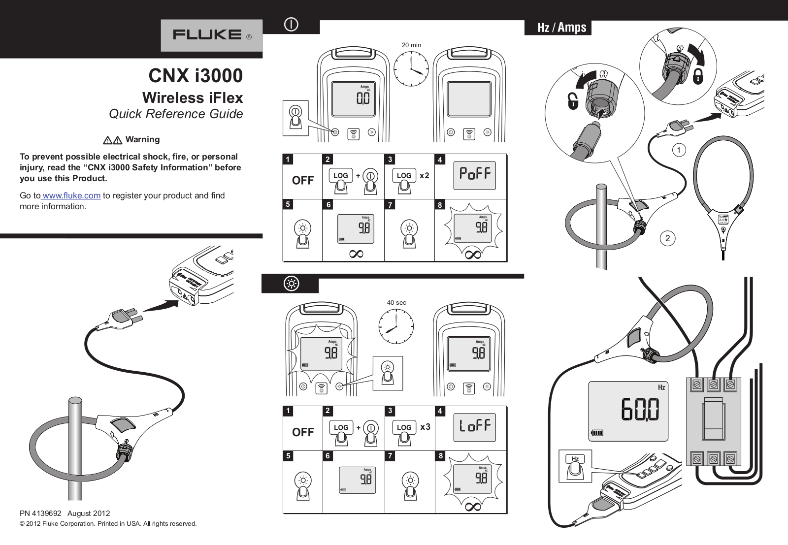 Fluke CNX i3000 Quick Start Guide