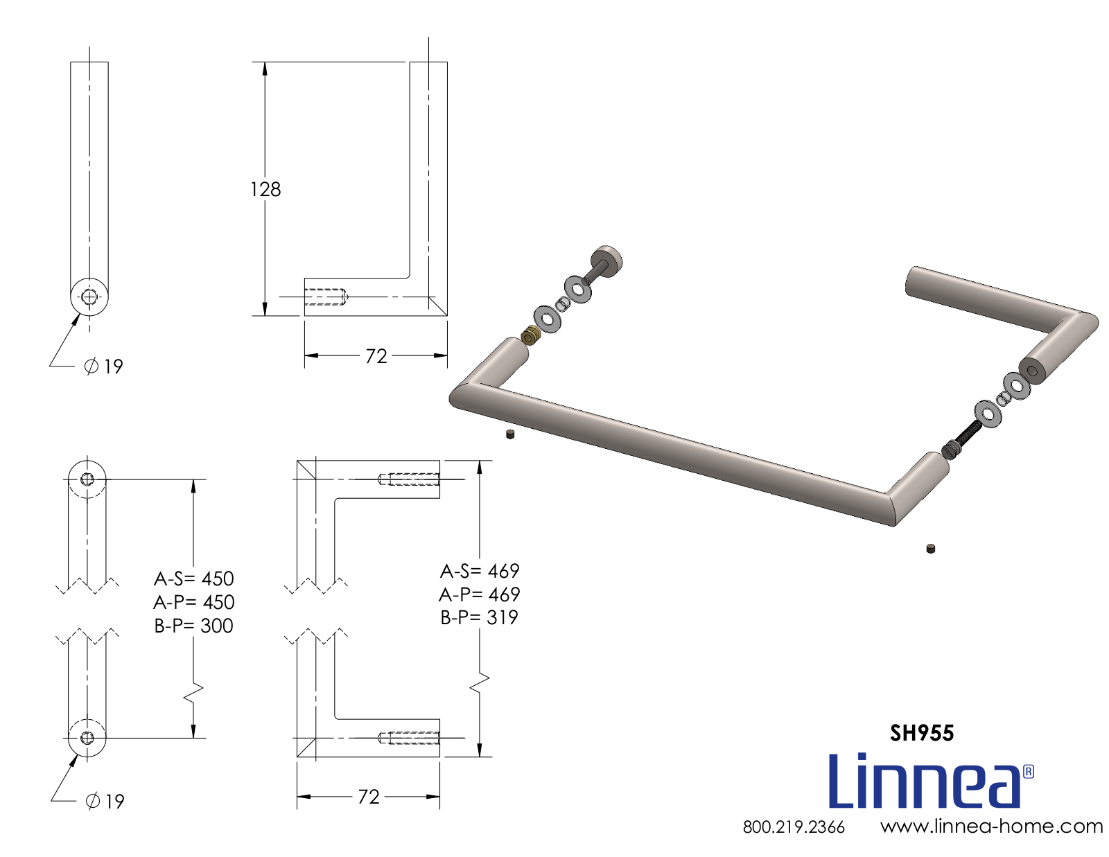 Linnea LNNE8632 Dimensions - ManualMachine.com