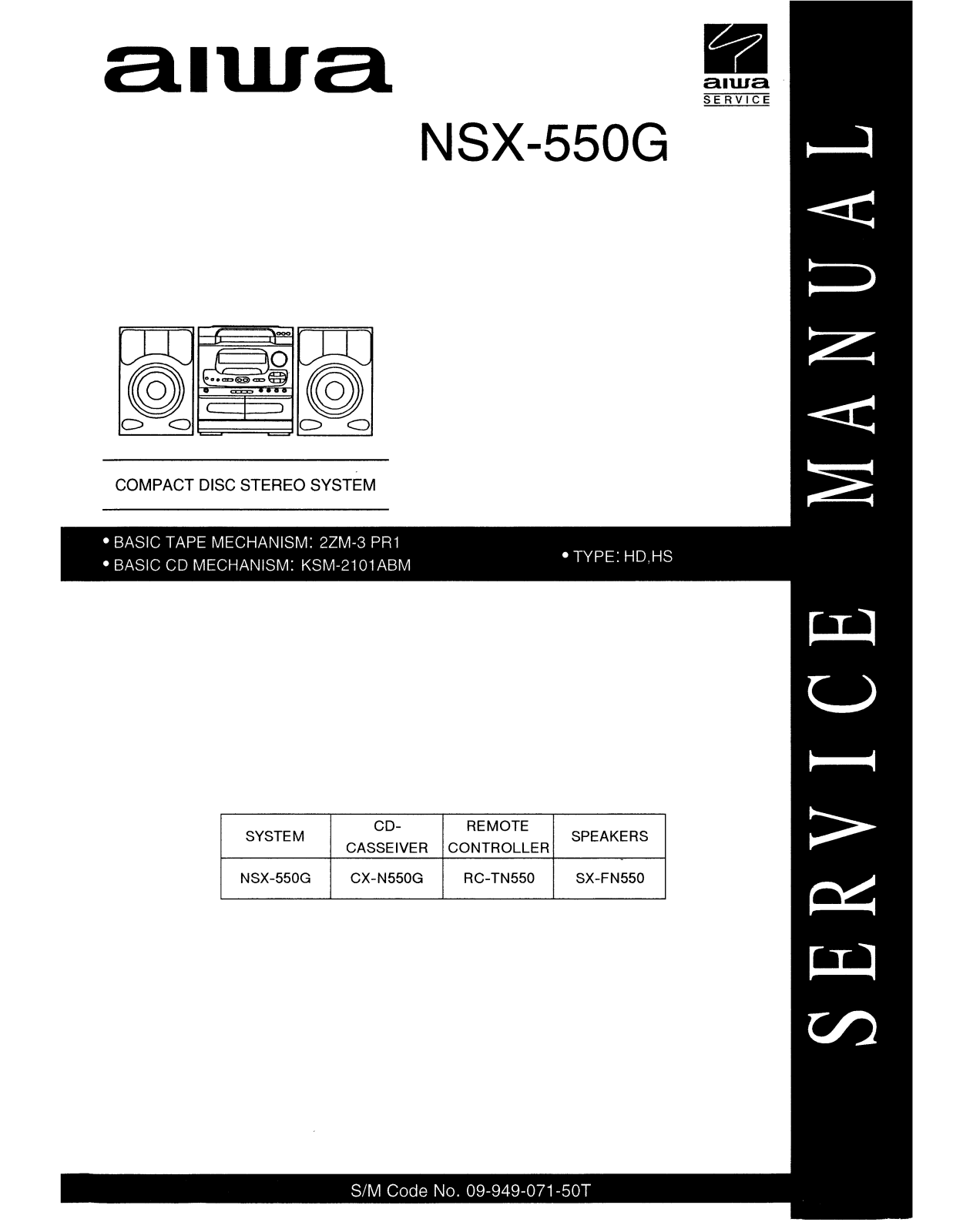 AIWA NSX-550G Service Manual