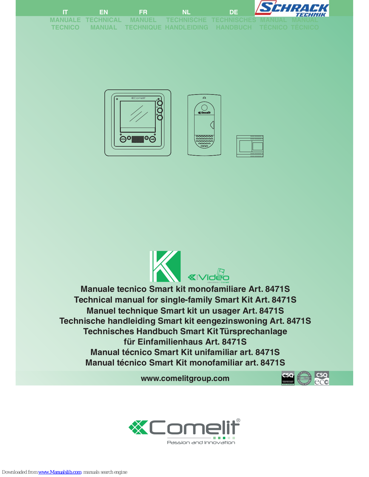 Comelit 8471S, 1205/B, 6302, 4882, 2608 Technical Manual - ManualMachine.com