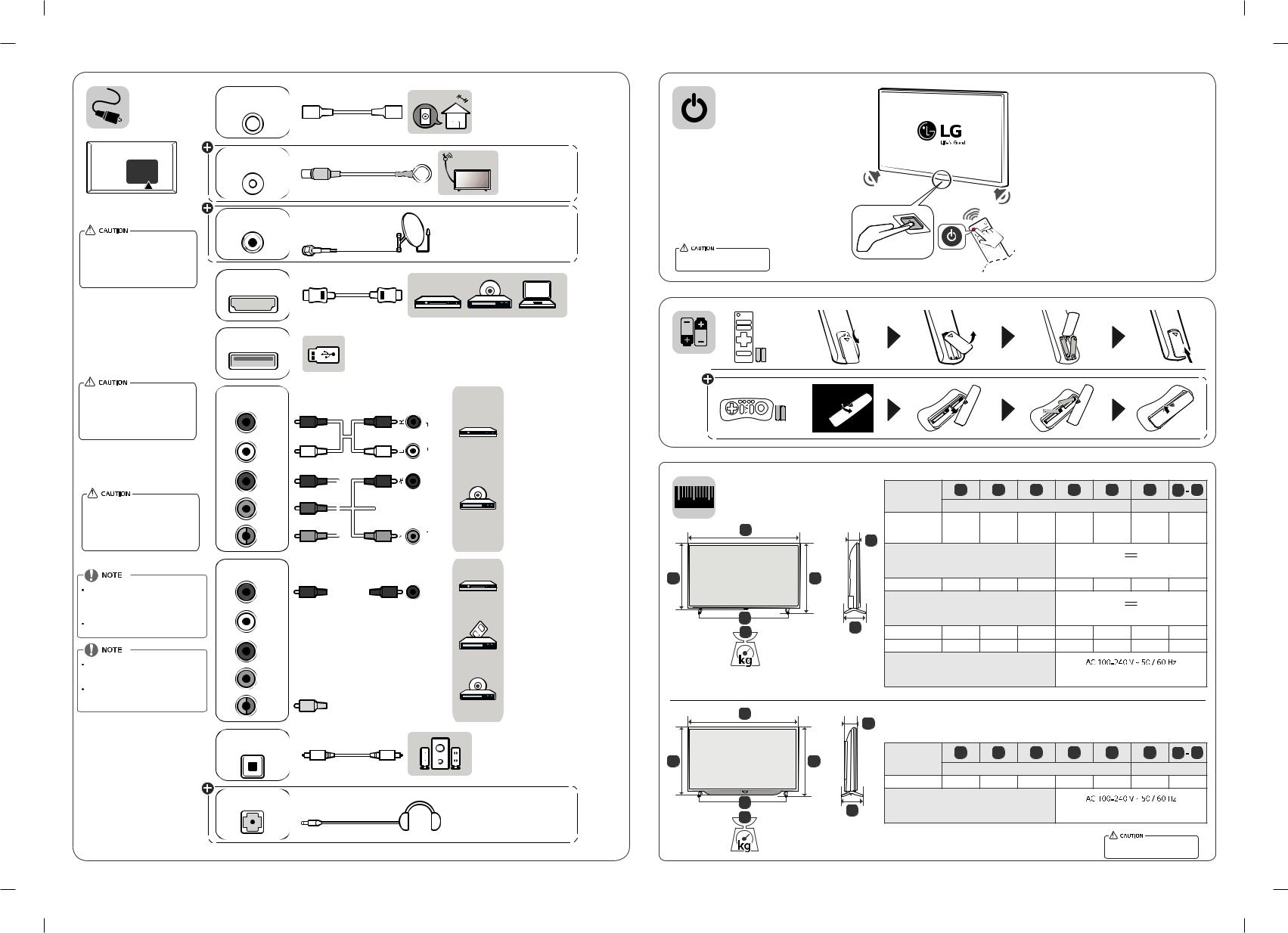 LG 43LK5360PTA, 32LK526BPTA, 32LK558BPTF, 32LK536BPTB QUICK SETUP GUIDE