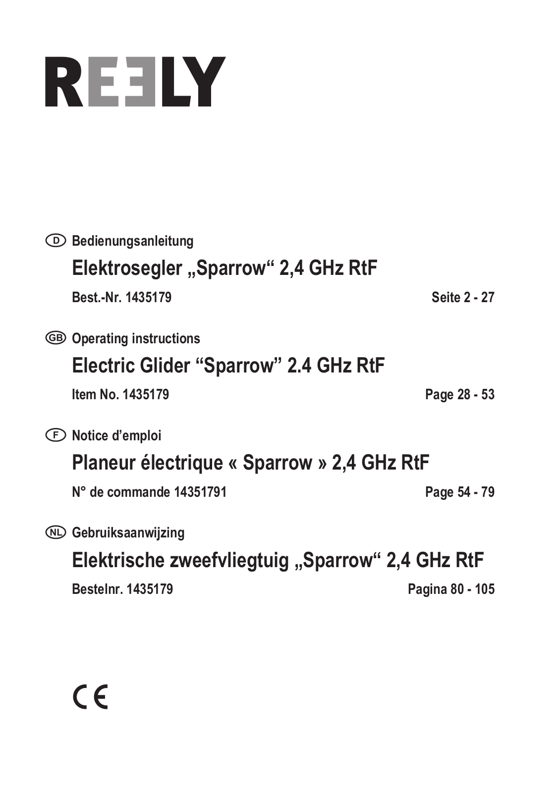 Reely Sparrow User guide