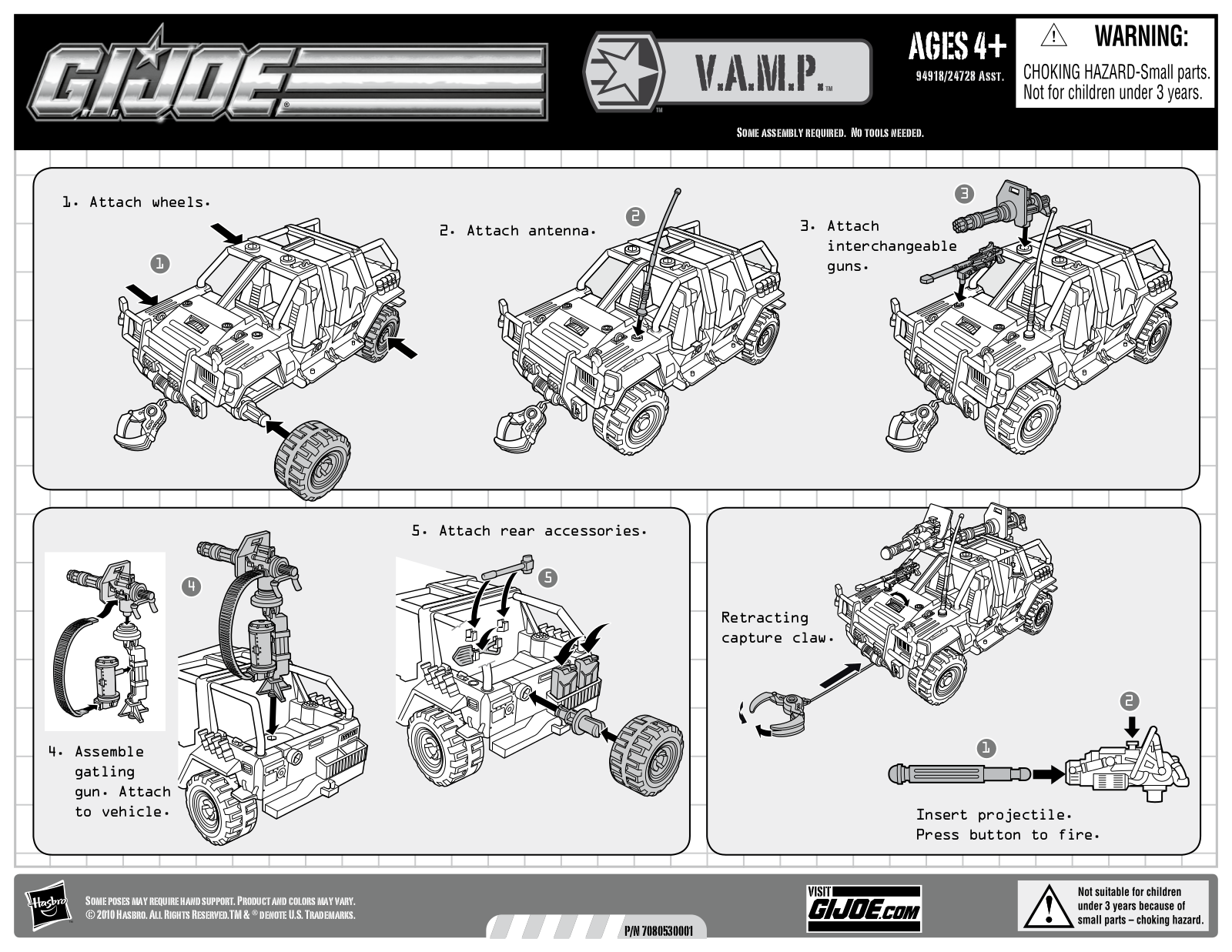 HASBRO GI Joe V.A.M.P. Vehicle 2010 User Manual