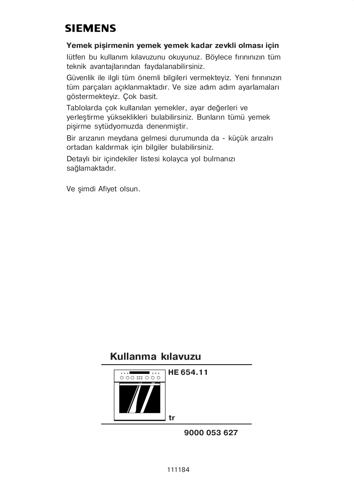 Siemens HE654511 User Manual