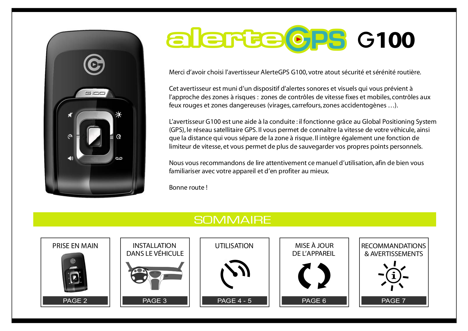 Alertegps G100 DATASHEET