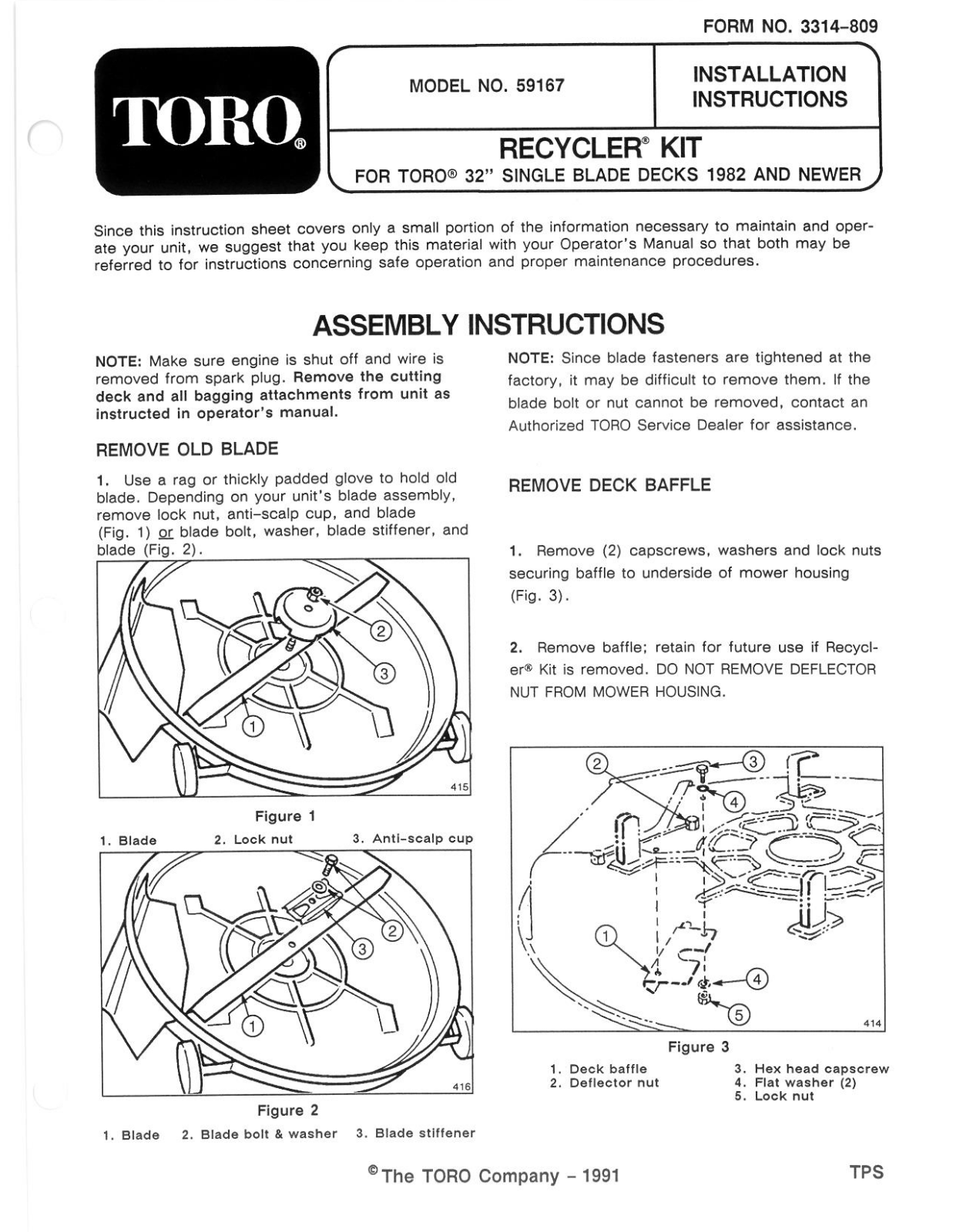 Toro 59167 Installation Instructions