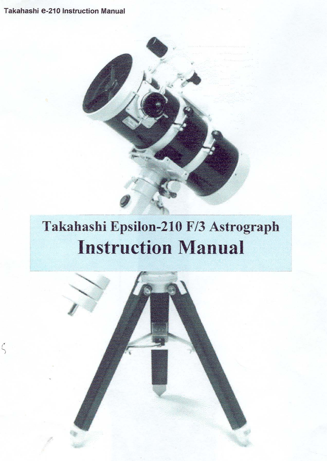 Takahashi EPSILON 210 User Manual