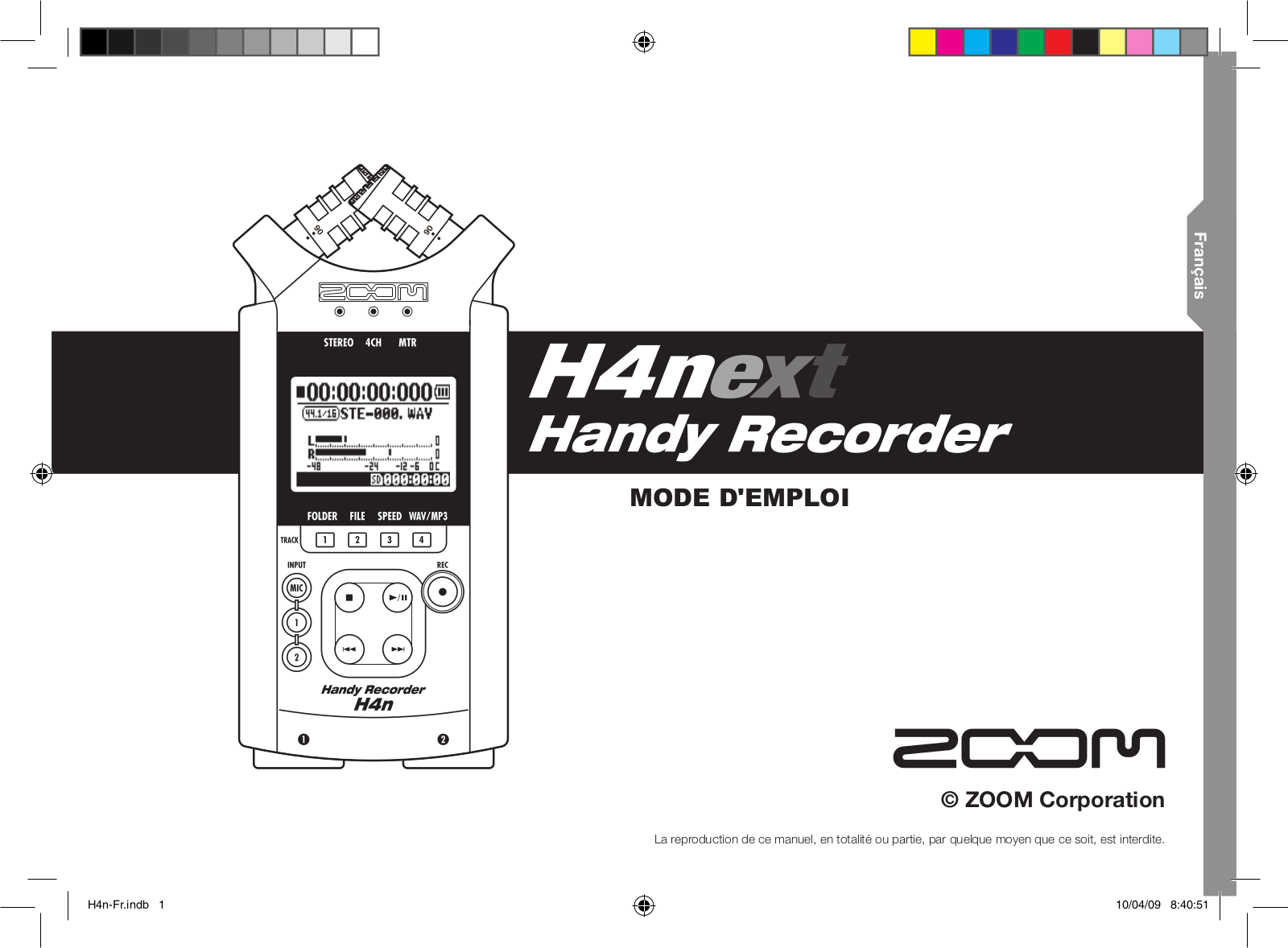 ZOOM H4 next Instruction Manual