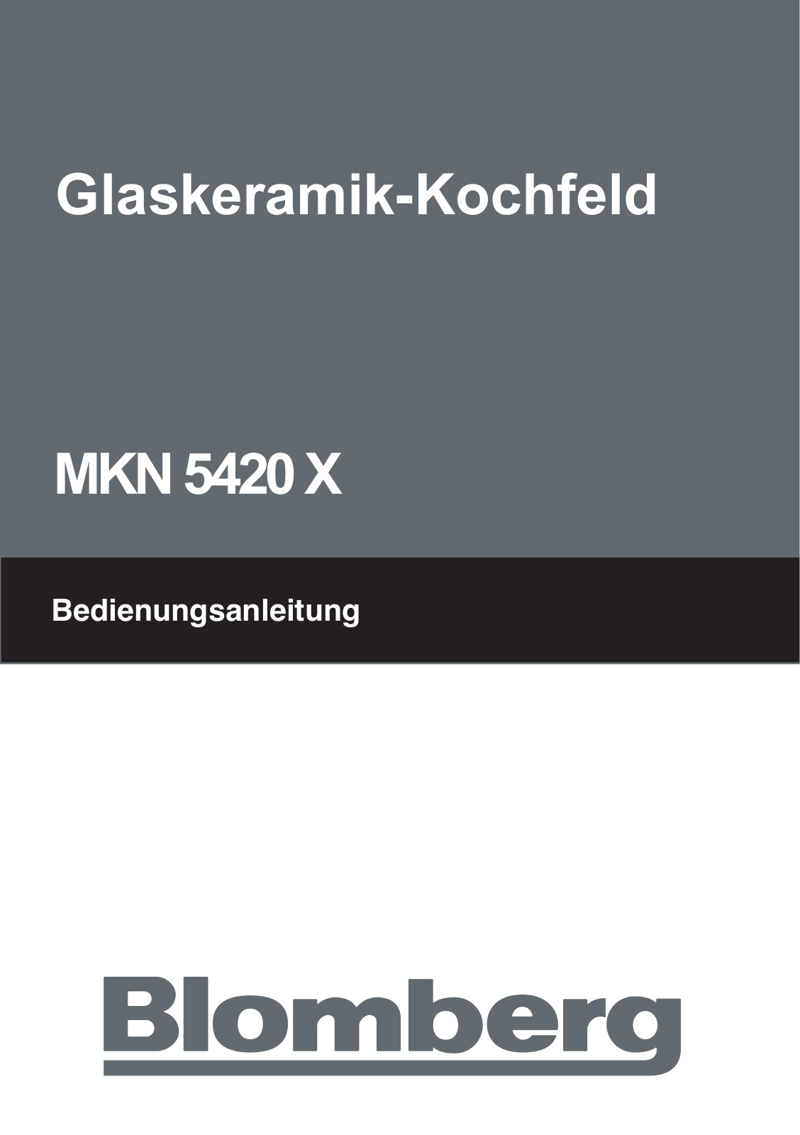 Blomberg MKN 5420 X User Manual
