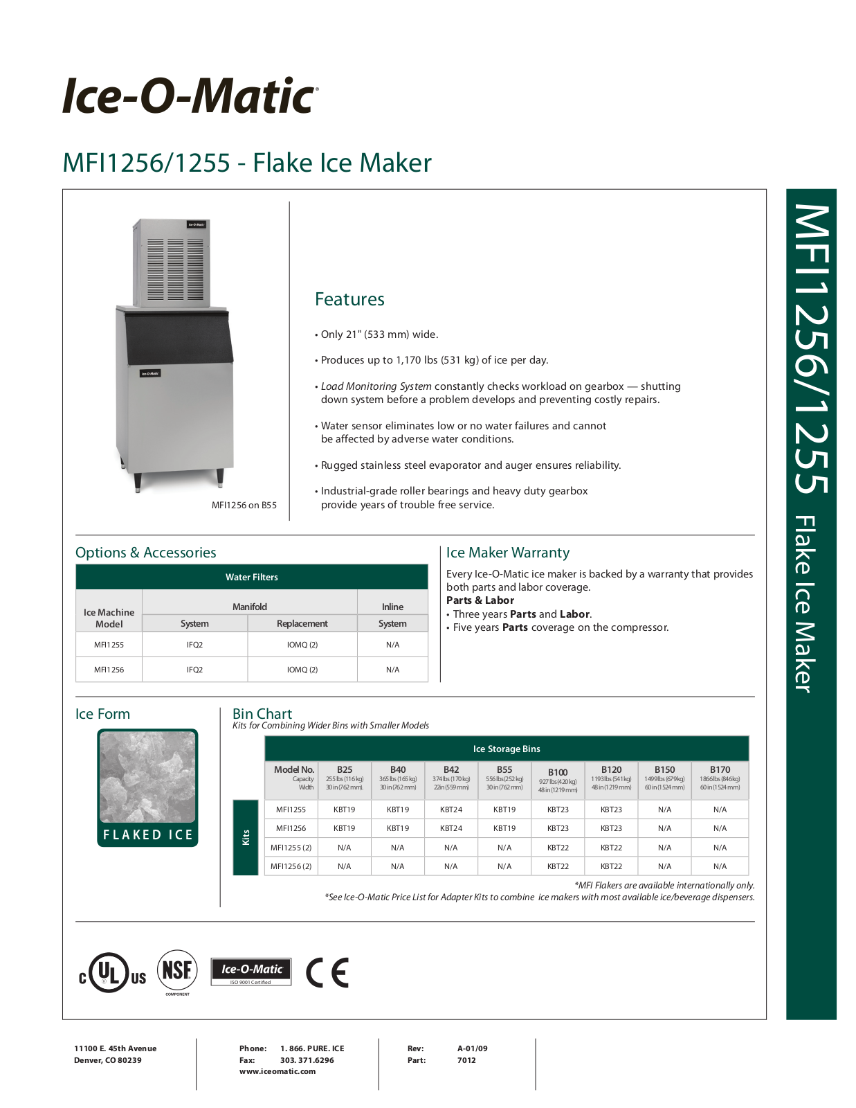 Ice-O-Matic MFI1256 User Manual