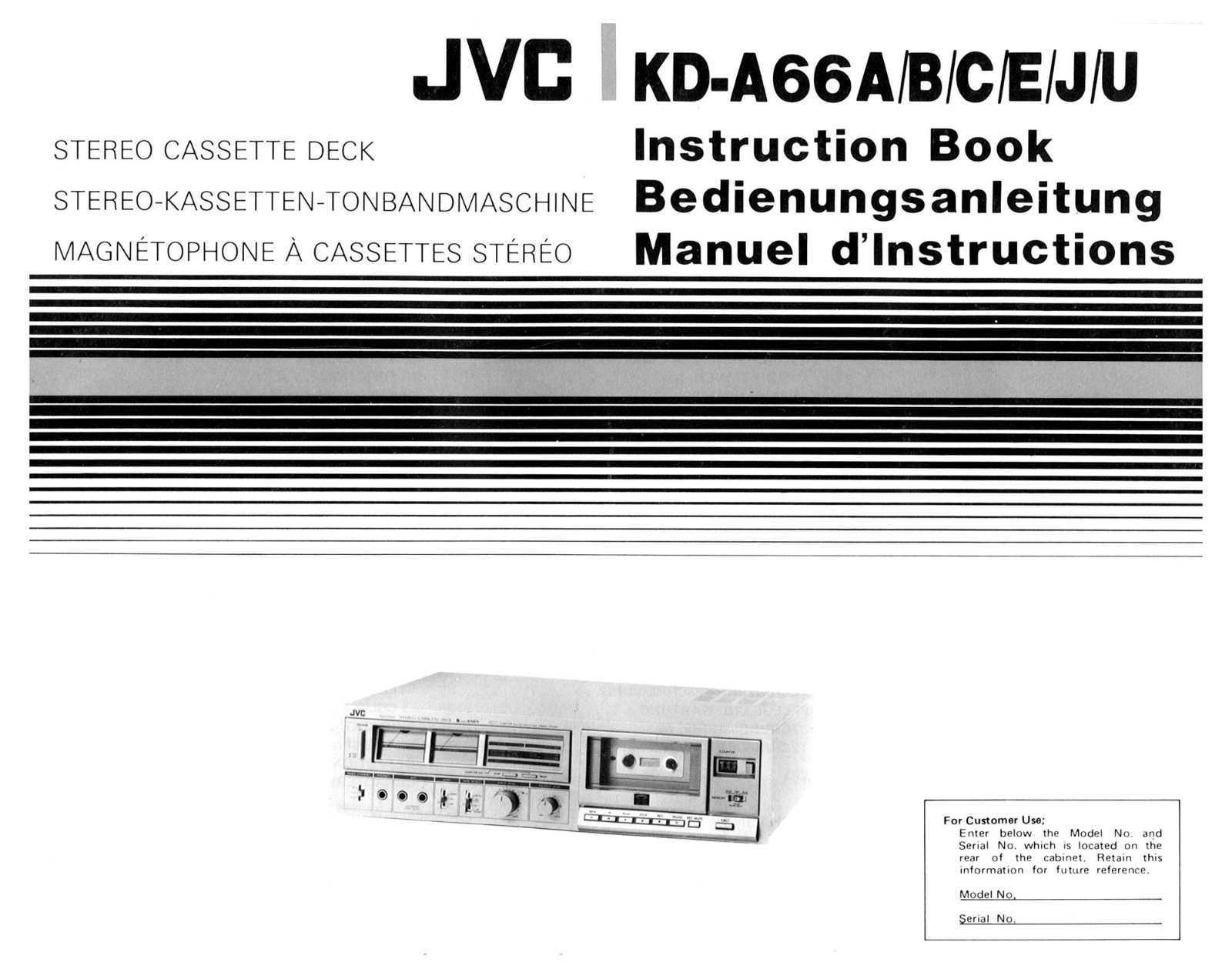 JVC KD-A66 User Manual