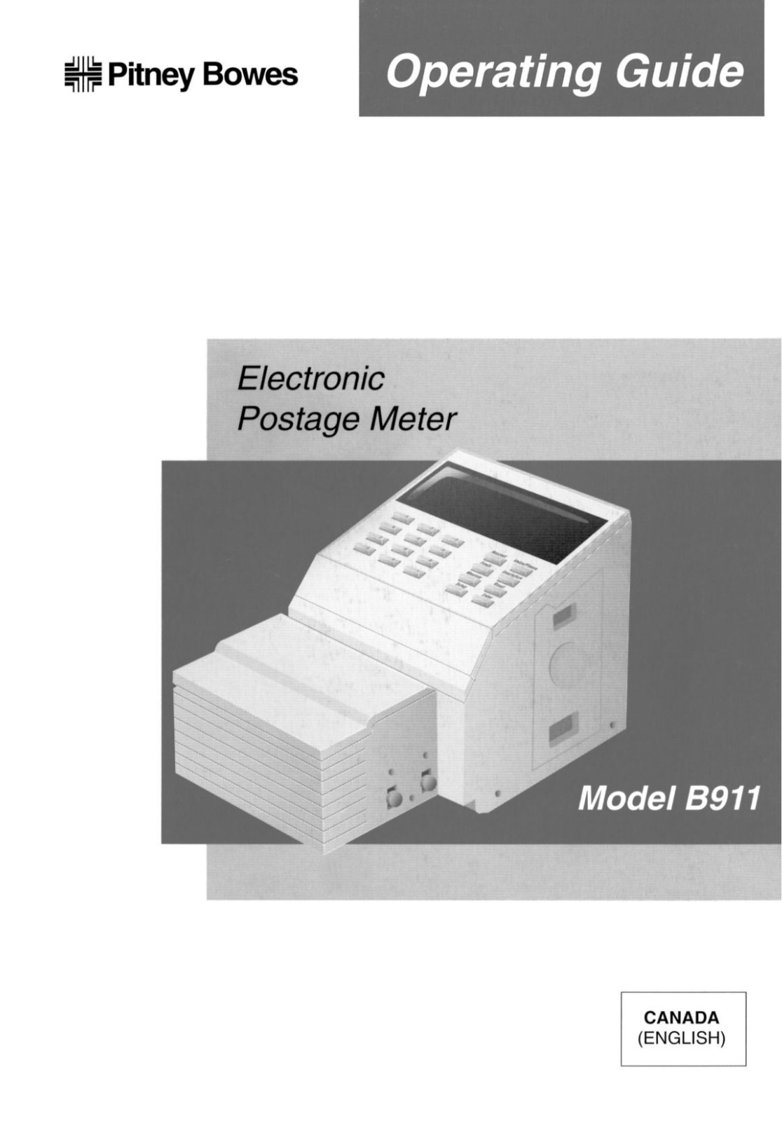 Pitney Bowes B911 Operating Guide