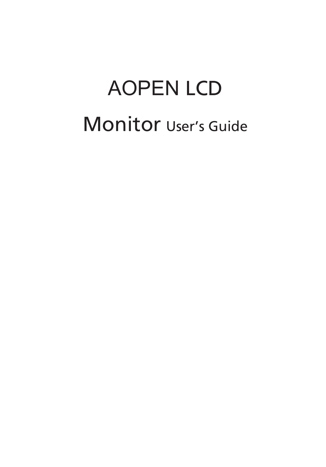 AOpen 24HC1QR User manual