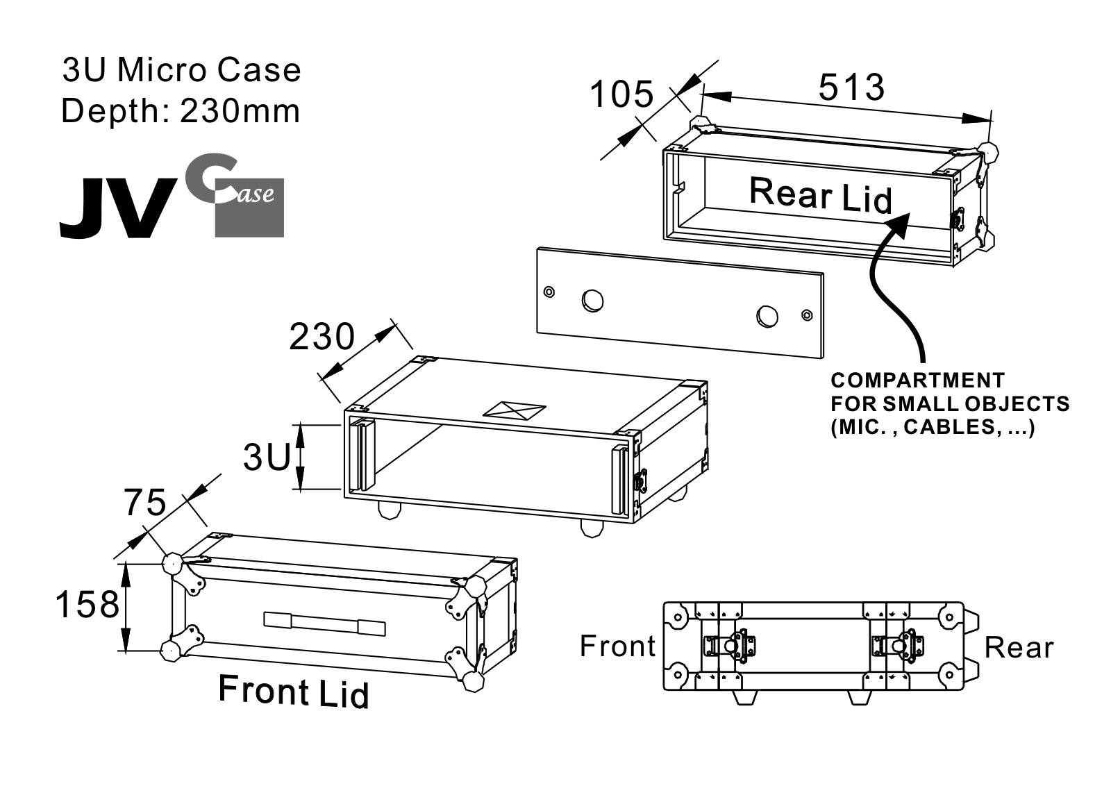 Jbsystems 3U MICRO CASE User Manual