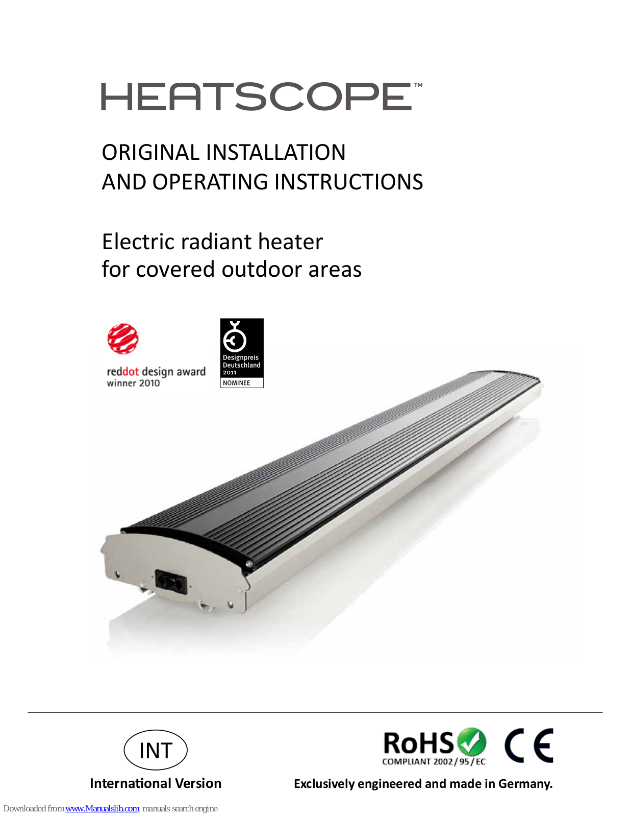 Heatscope MHS-1800, MHS-WH45, MHS-2400, MHS-3200, MHS-WHSL Original Installation And Operating Instructions