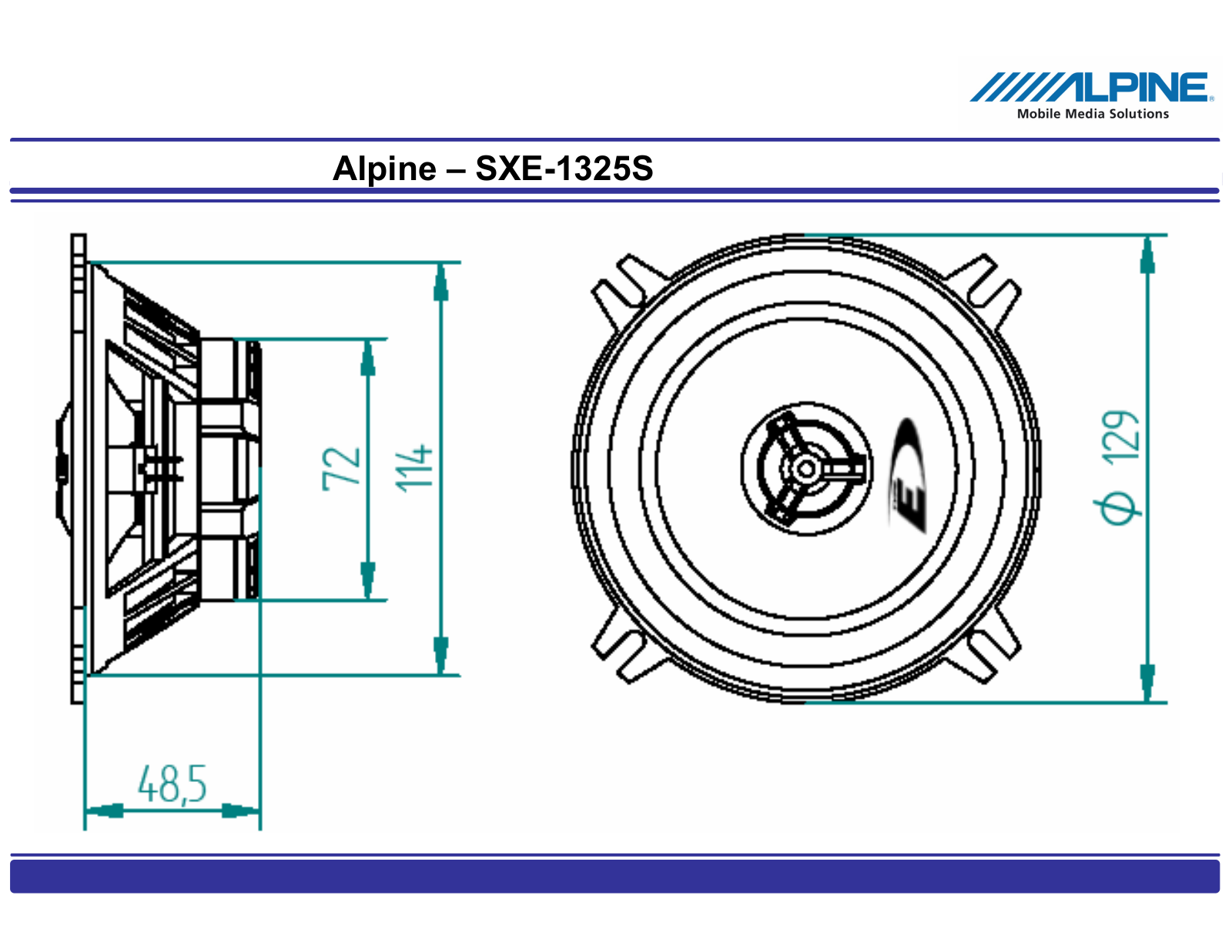 Alpine SXE-1325S User Manual