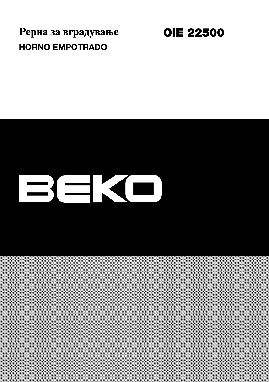 Beko OIE22500 User manual