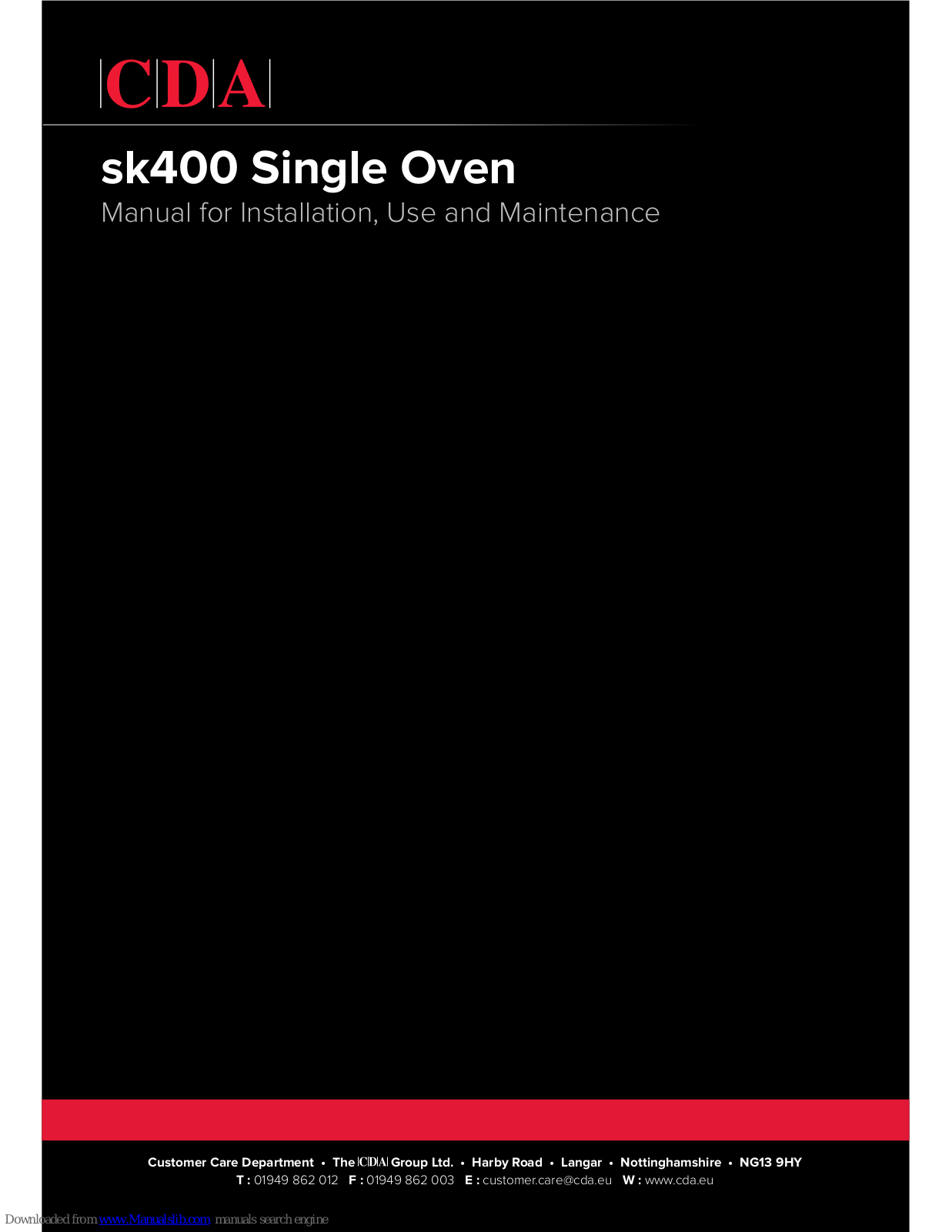 CDA sk400 Manual For Installation