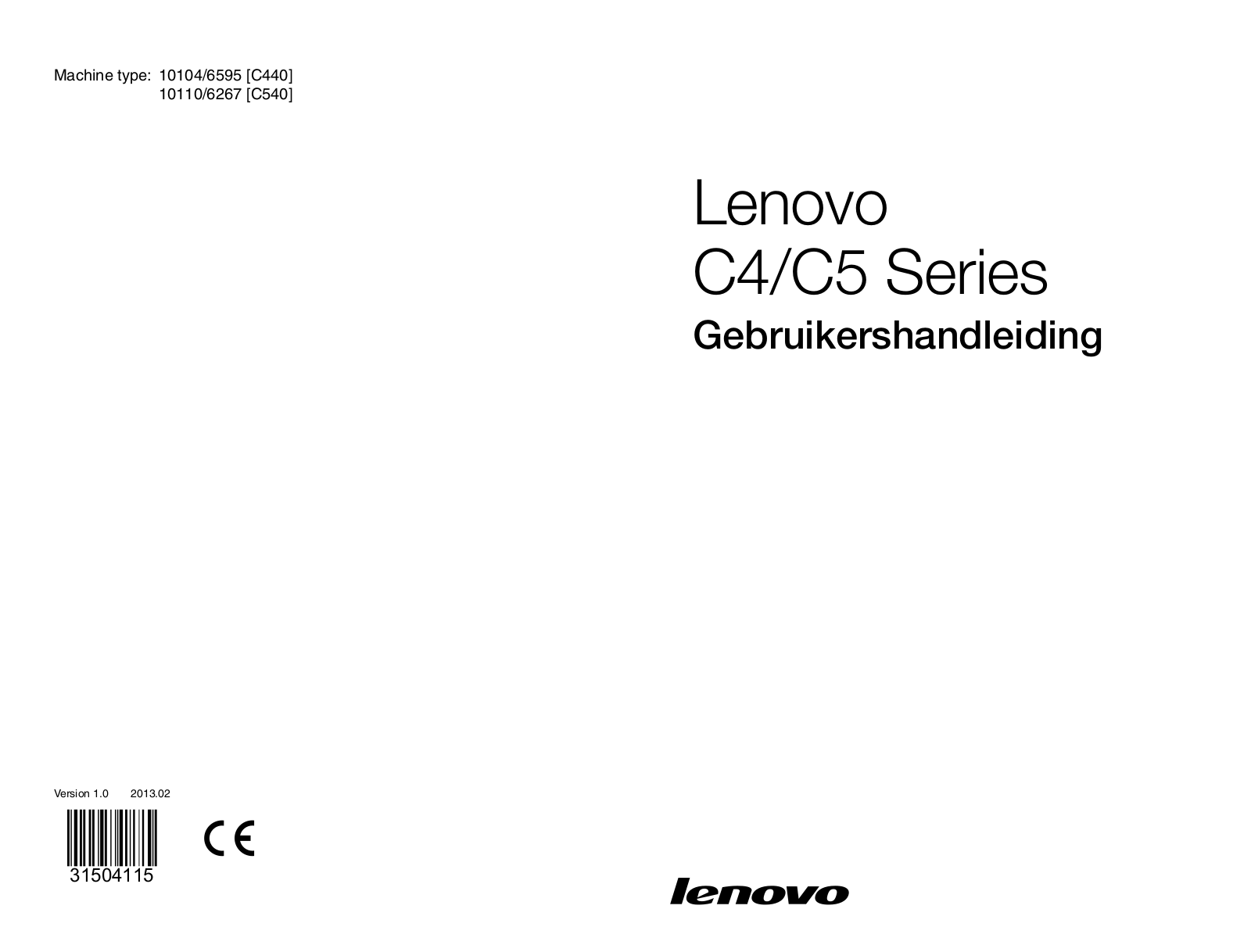 Lenovo C440, C540 User Guide