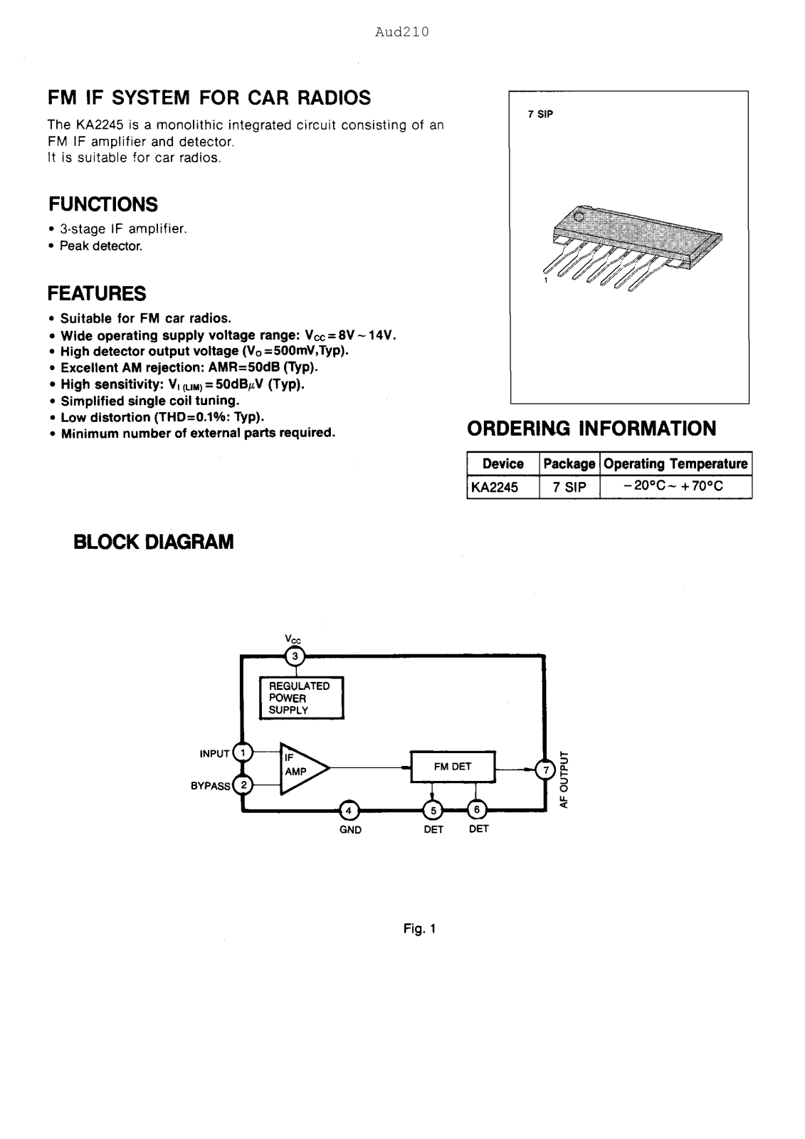 Samsung KA2245 Datasheet