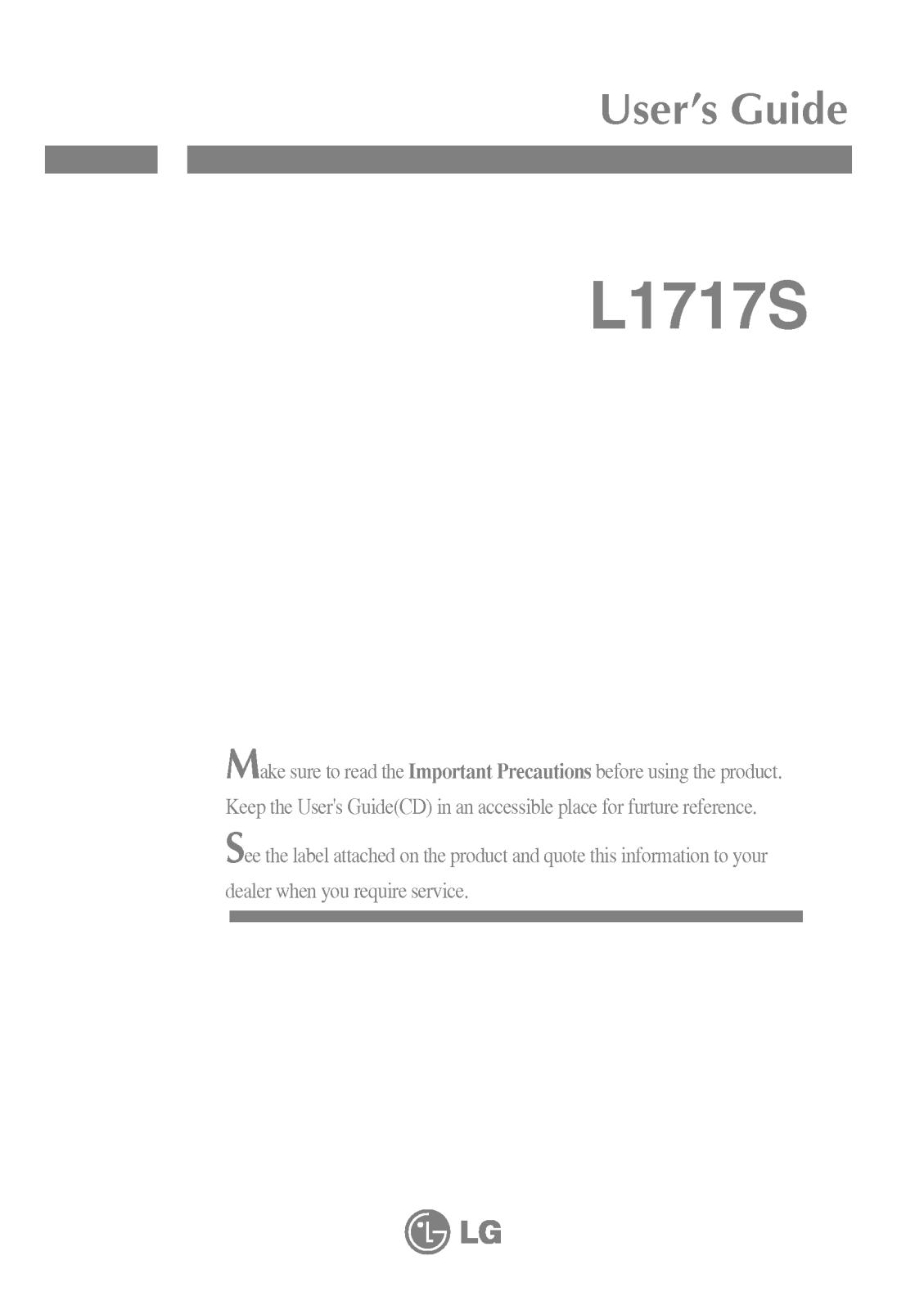 LG L1717S-SNN User guide