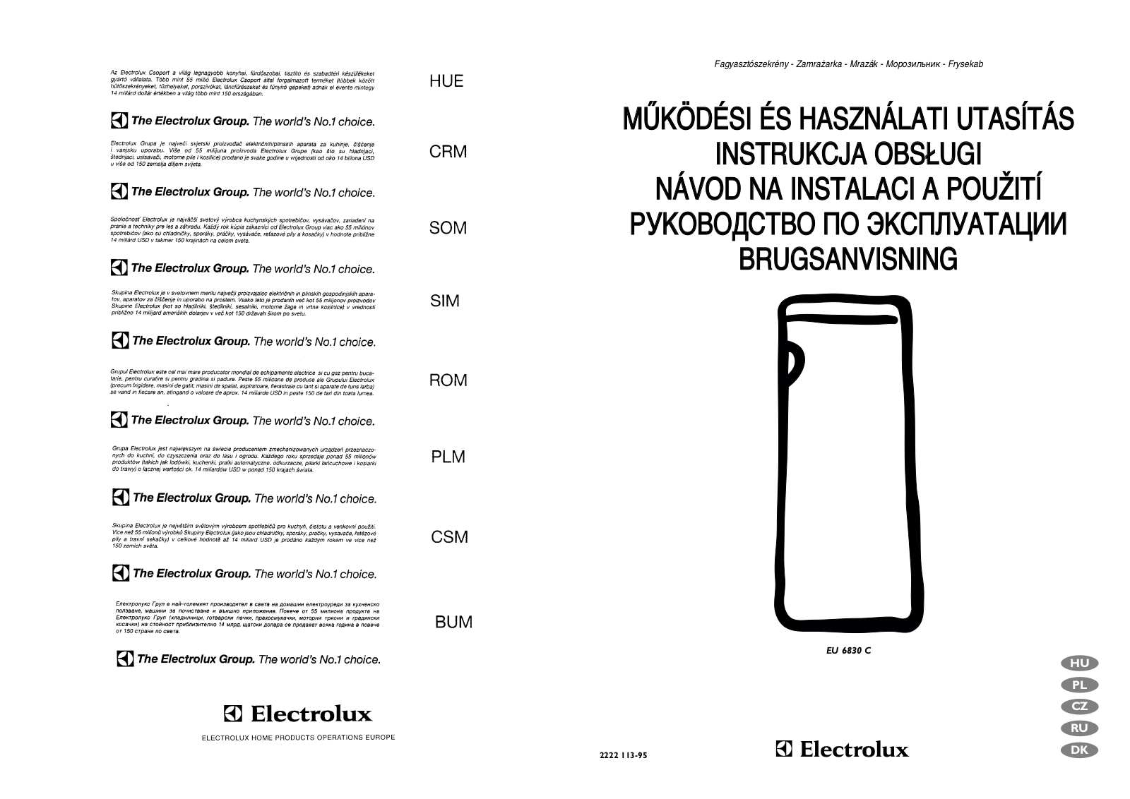 Electrolux EU6830C User Manual