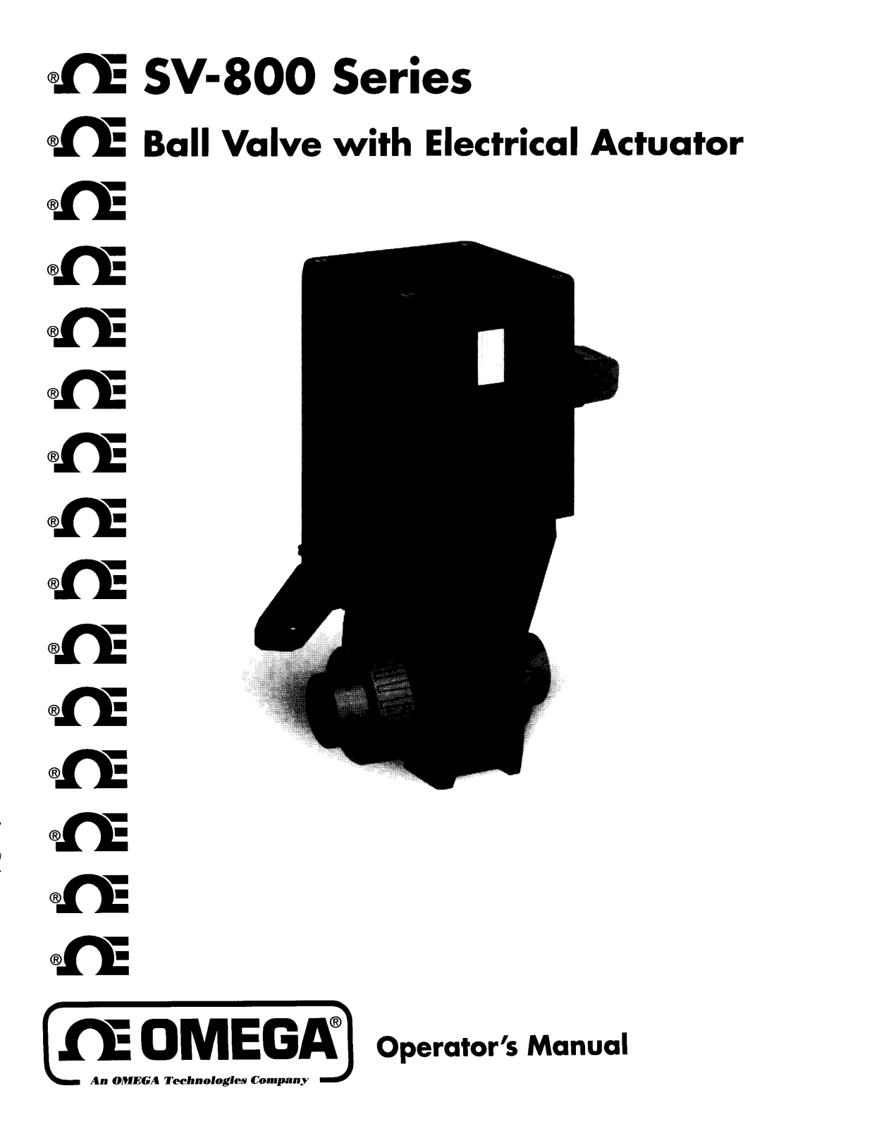 Omega Products SV-801 Installation  Manual