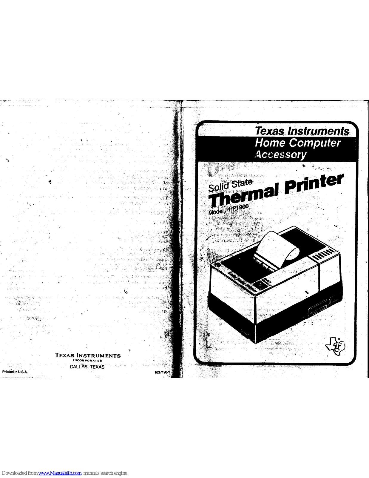 Texas Instruments PHP1900 User Manual