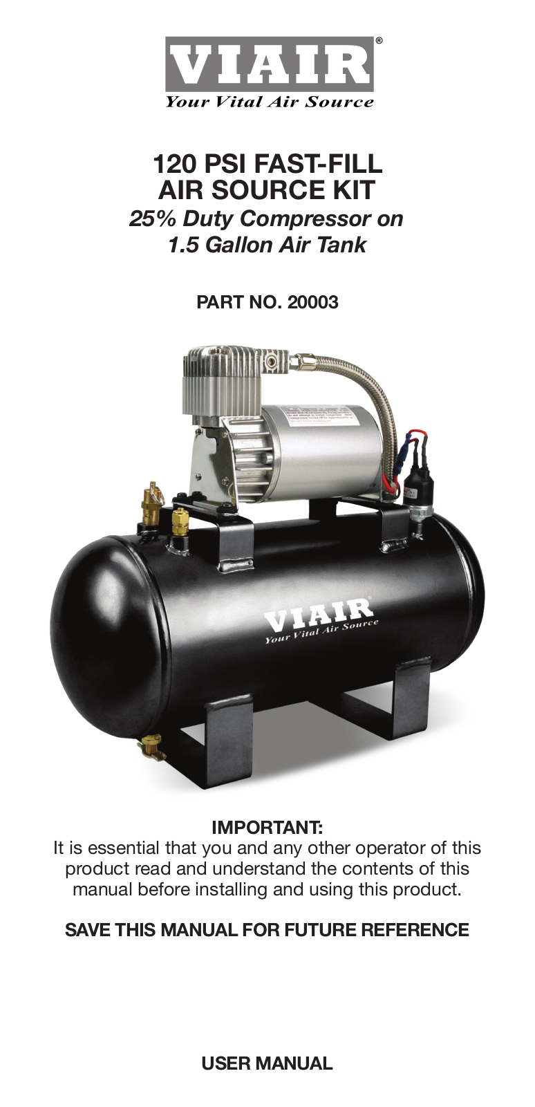 VIAIR 120 PSI User Manual