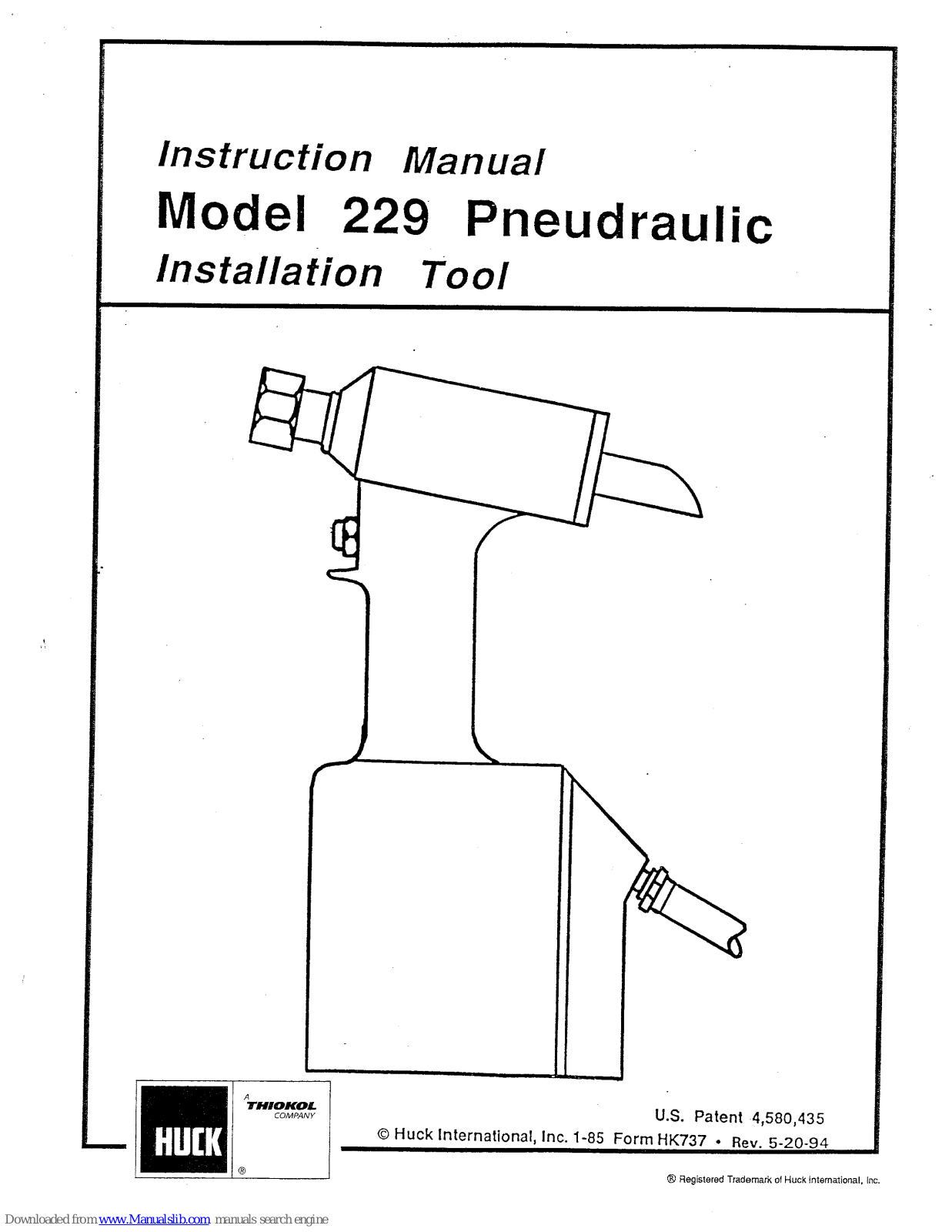 Huck 229 Installation Manual - ManualMachine.com