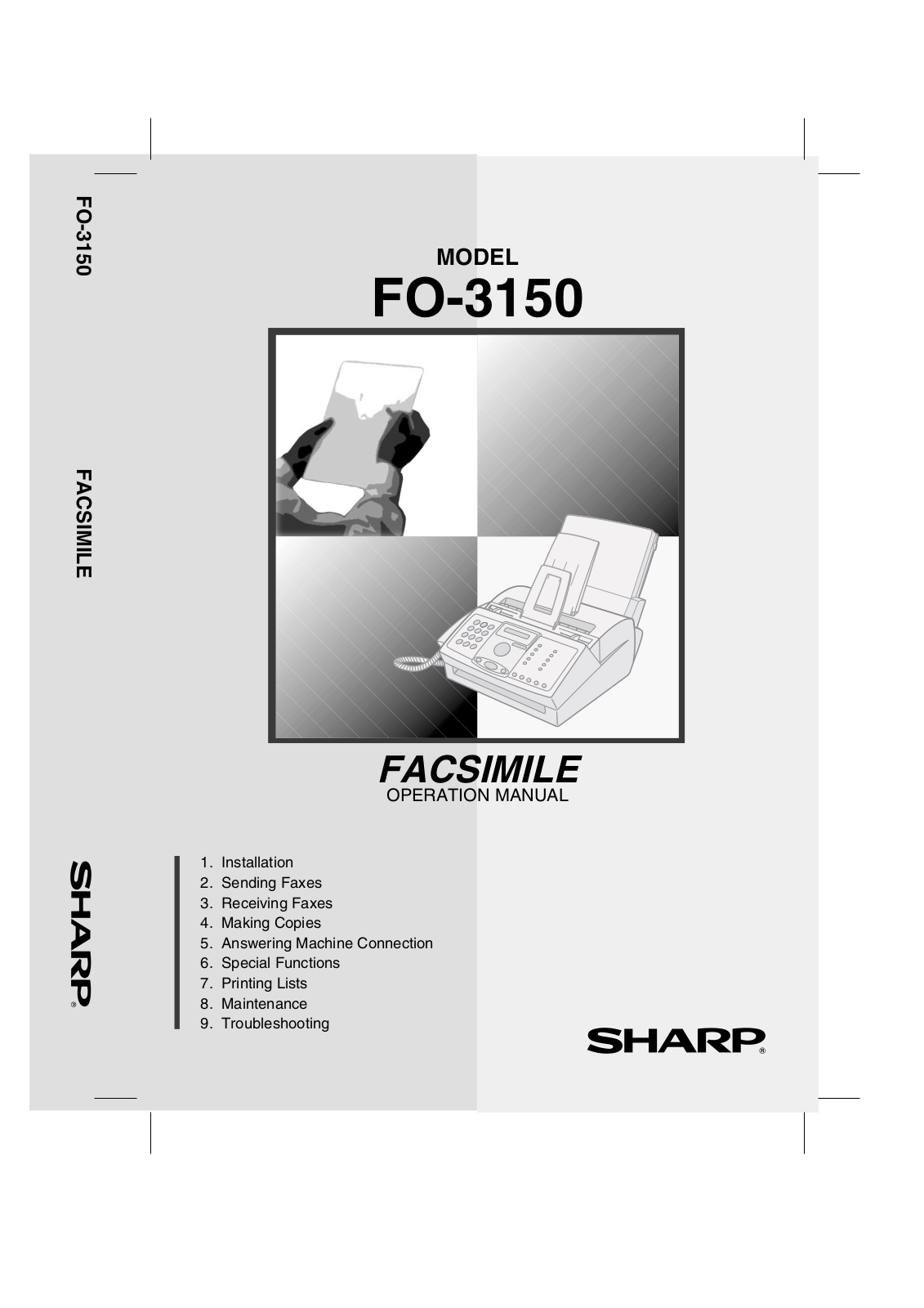 Sharp FO-3150 User Manual