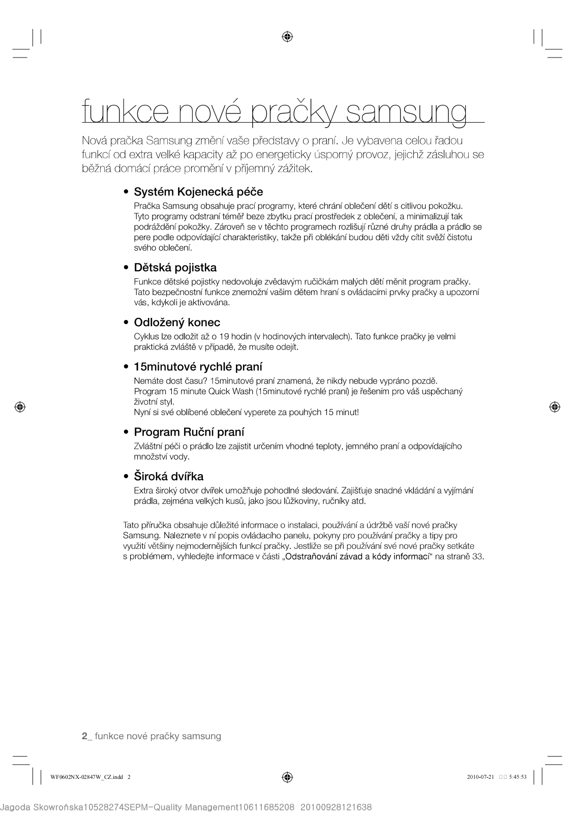 Samsung WF0602NUV, WF0602NXW User Manual