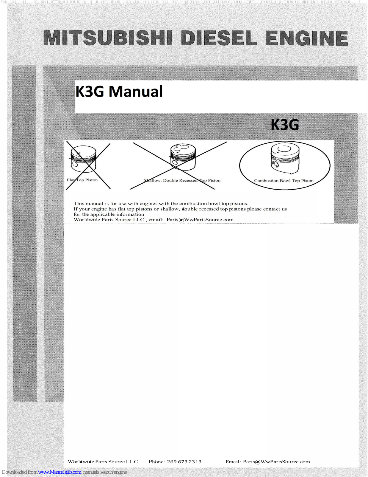 Mitsubishi K3G User Manual