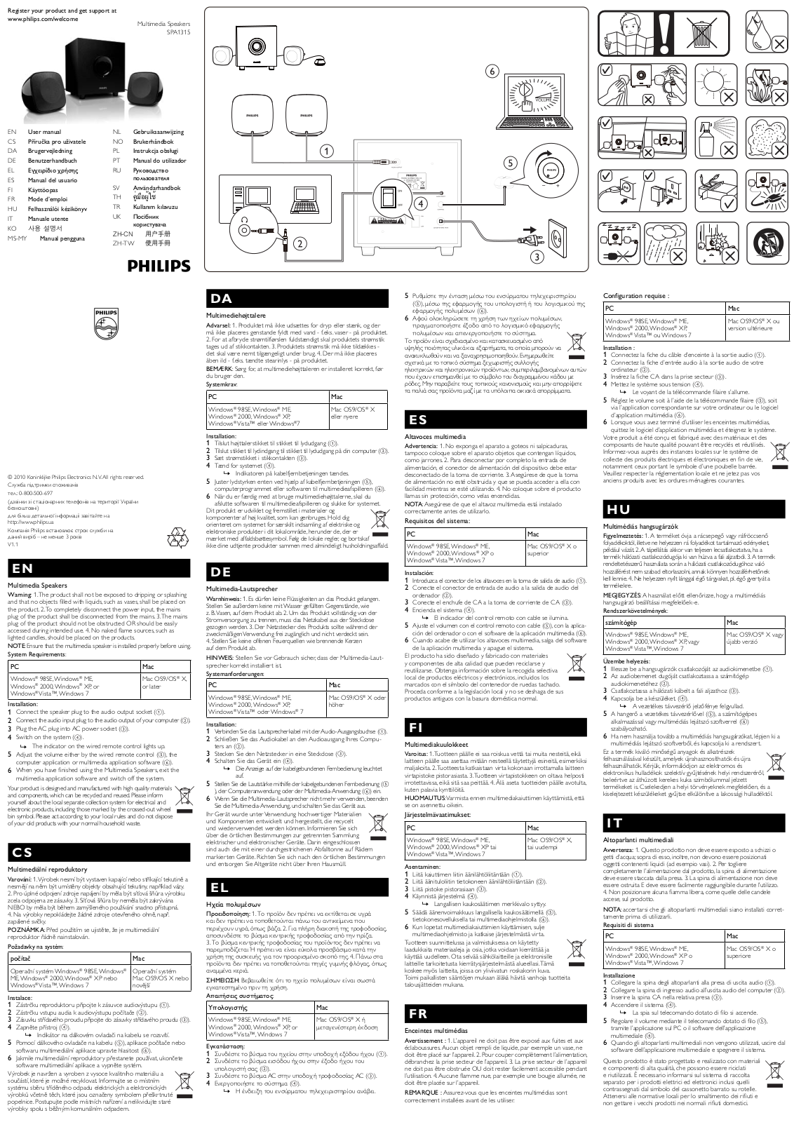 Philips SPA1315 User Manual